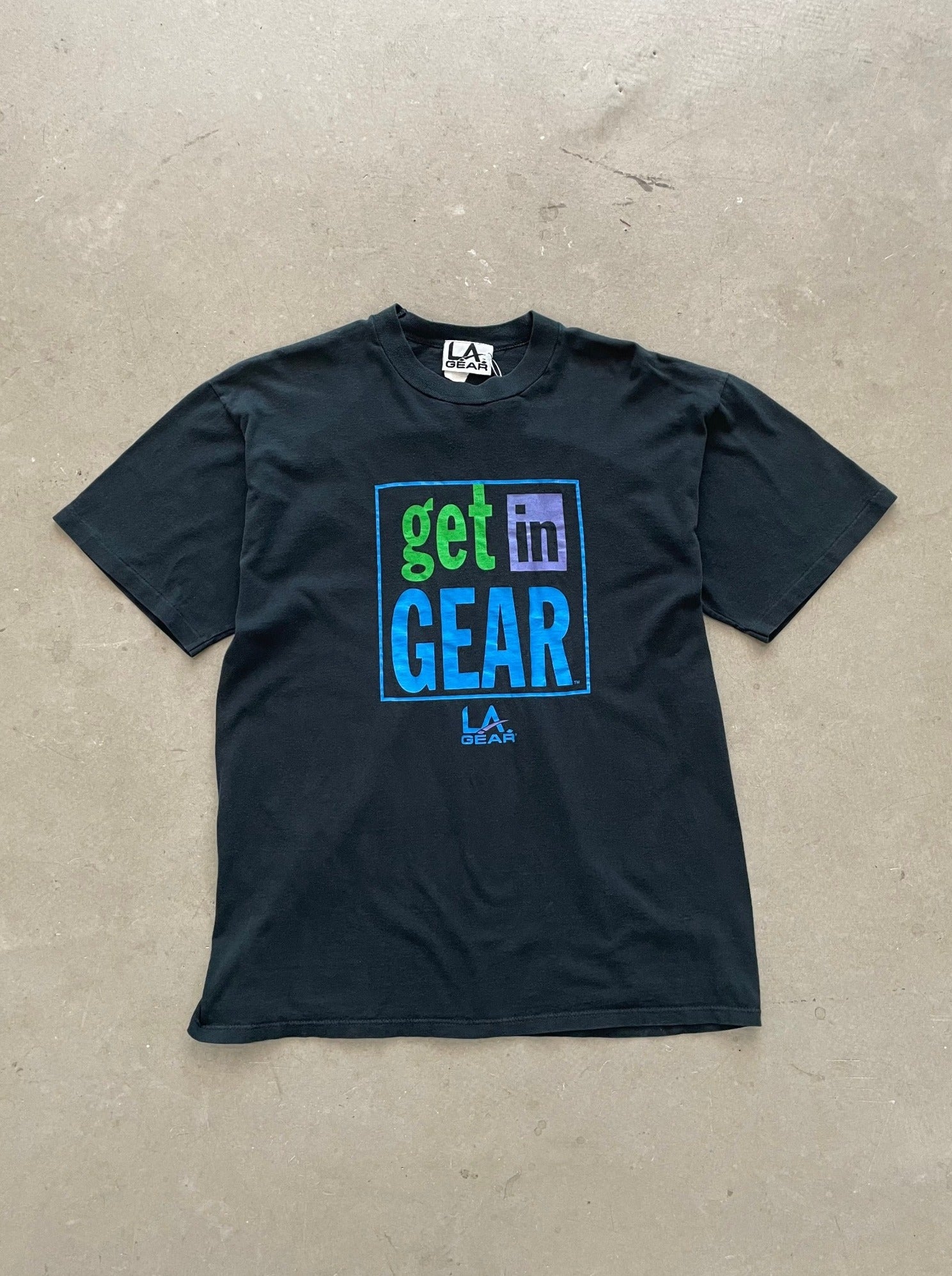 la gear shirt 1990's LA Gear Get in Gear T-Shirt