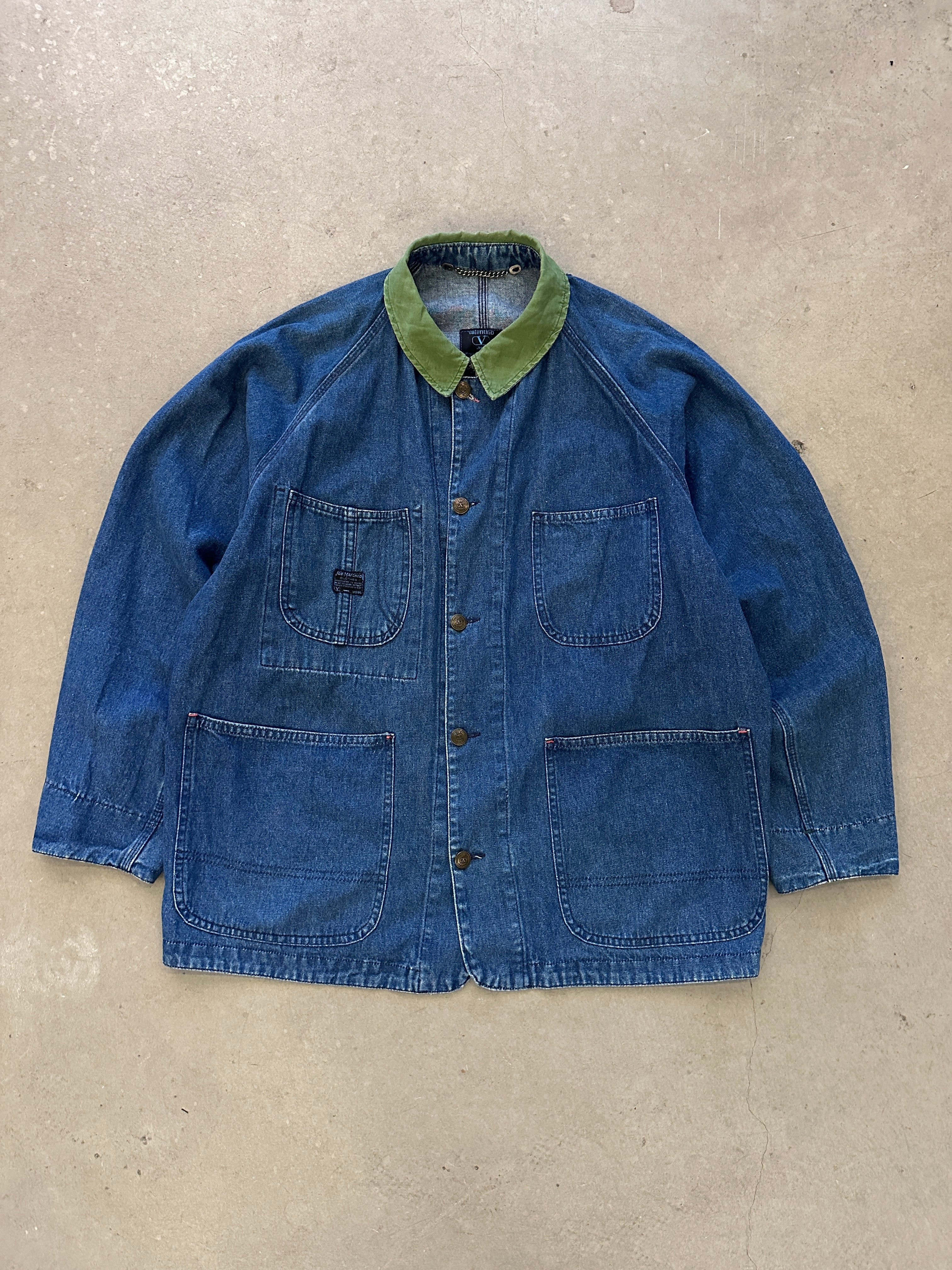 1990's Valentino Job Matched Denim Chore Jacket - XL – Permanent Orbit