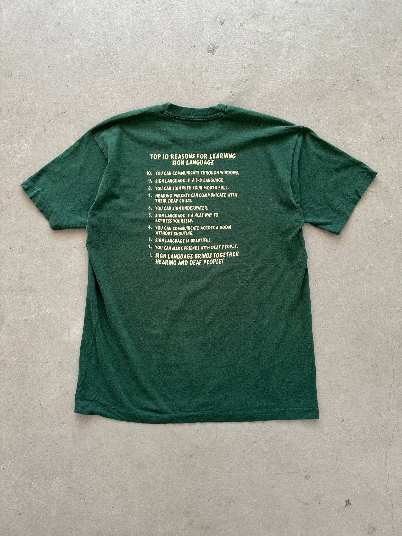 1990's 10 Reason to Sign Language T-Shirt - XL