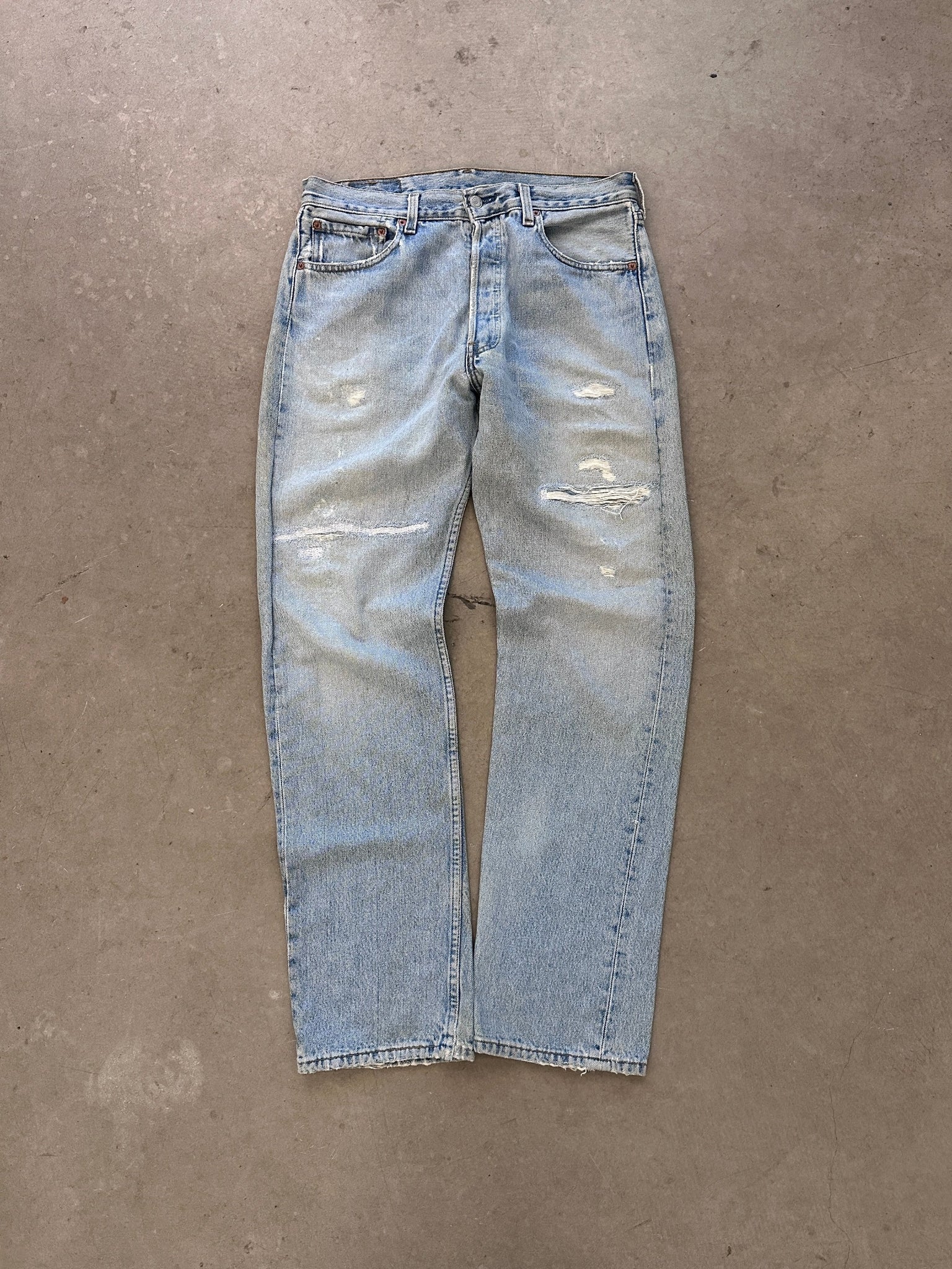 1997 Levi's 501 Repaired Jeans - 33 x 32