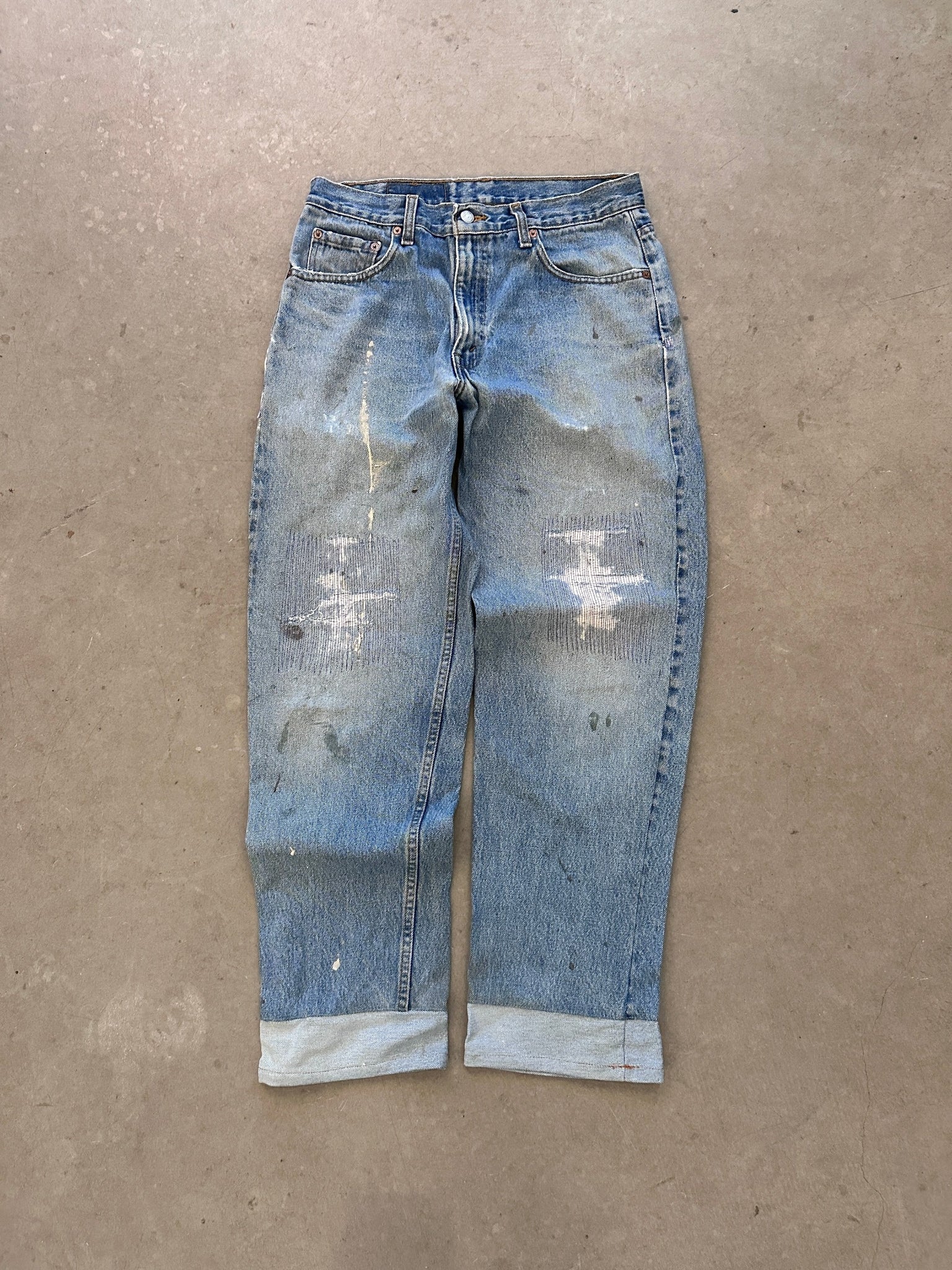 1990's Levi's 550 Repaired Jeans - 33 x 30