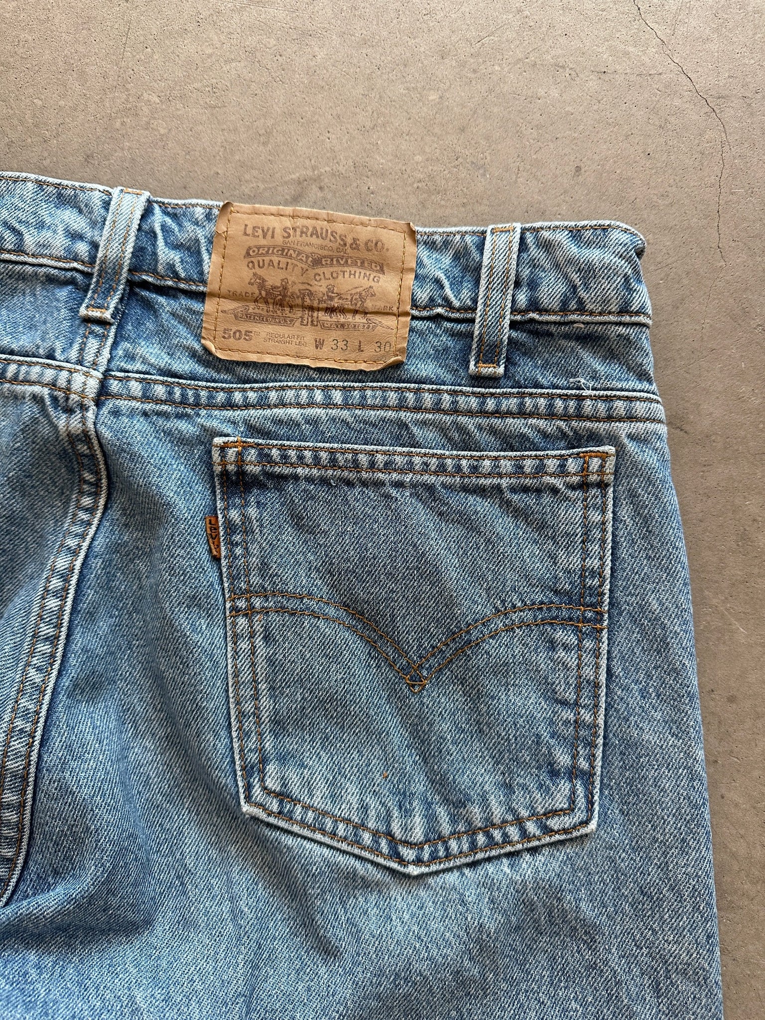 1995 Levi's Orange Tab 505 Jeans - 33 x 30