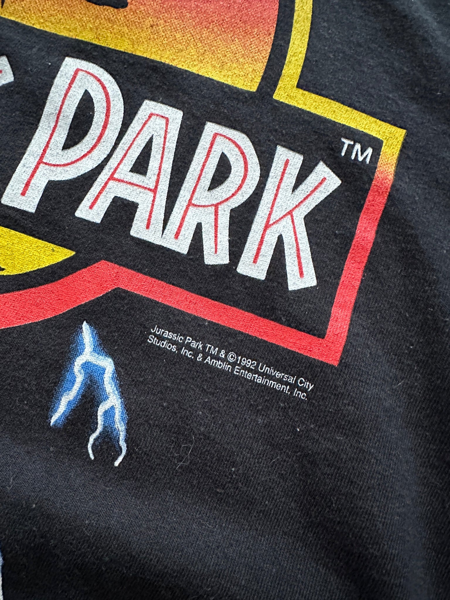 1992 Jurassic Park Lightning T-Shirt - XL