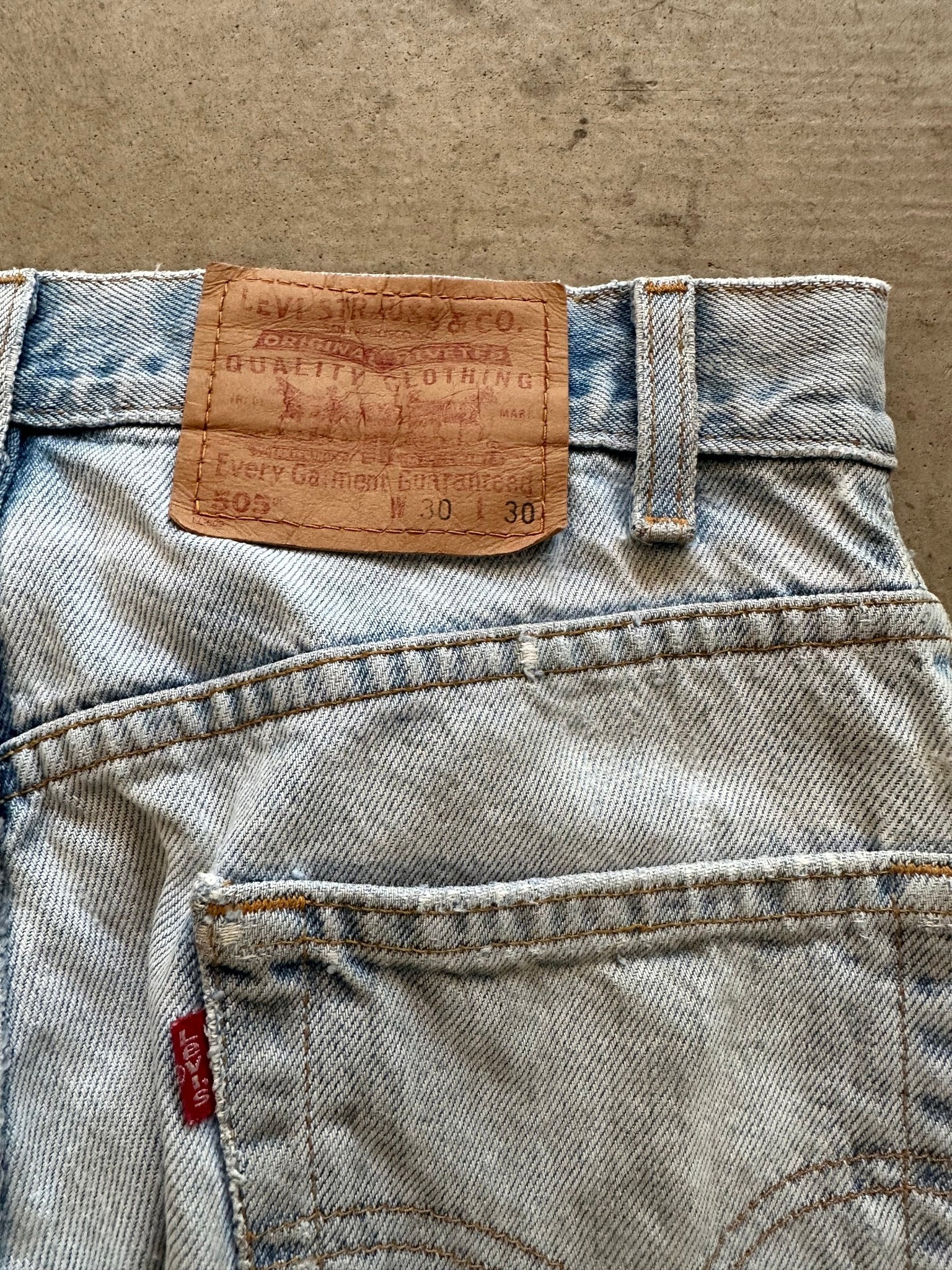 2001 Levis 505 Repaired Jeans - 30 x 30