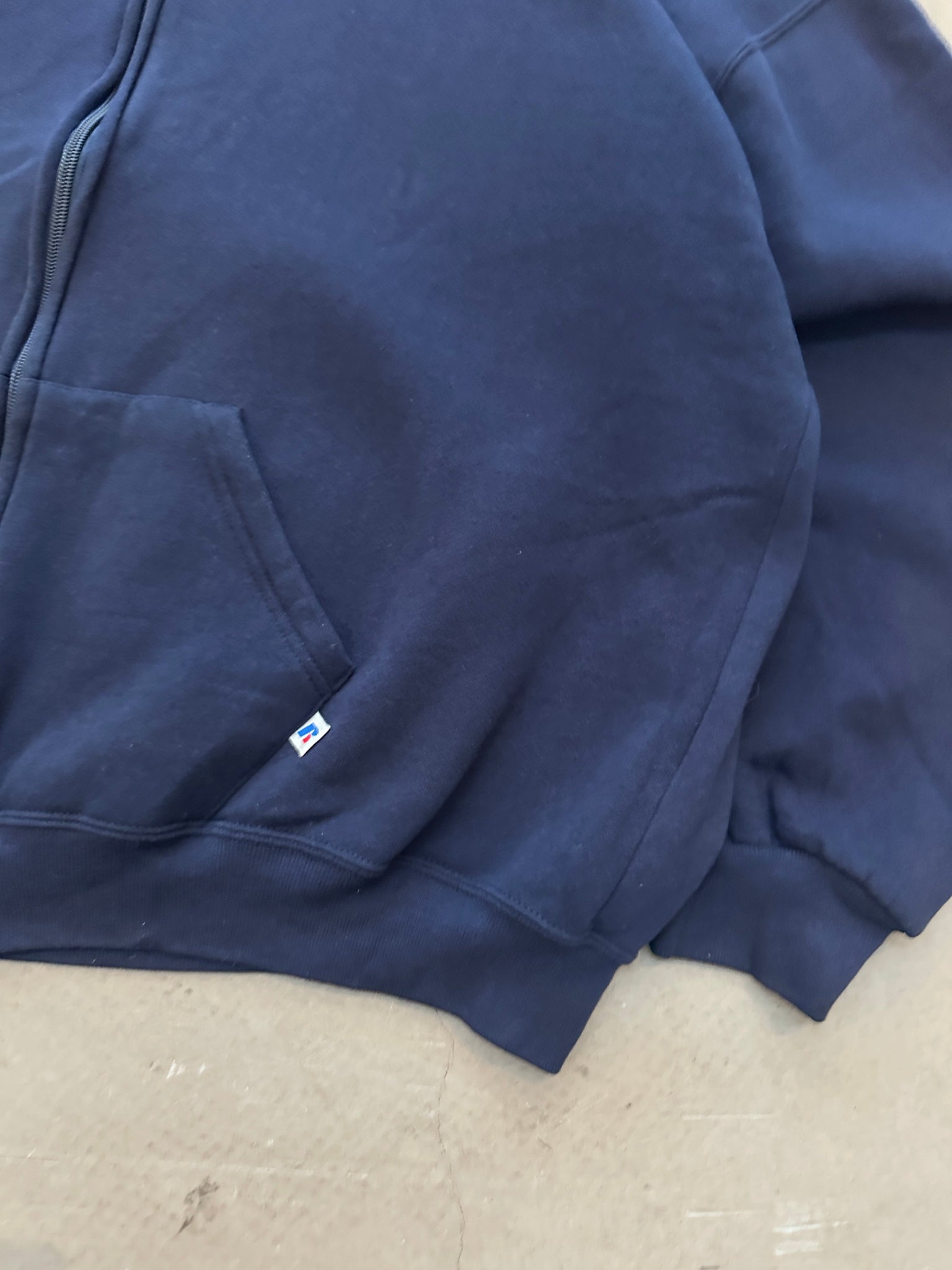 1990's Russell Athletic Zip Blank Hoodie - XXL