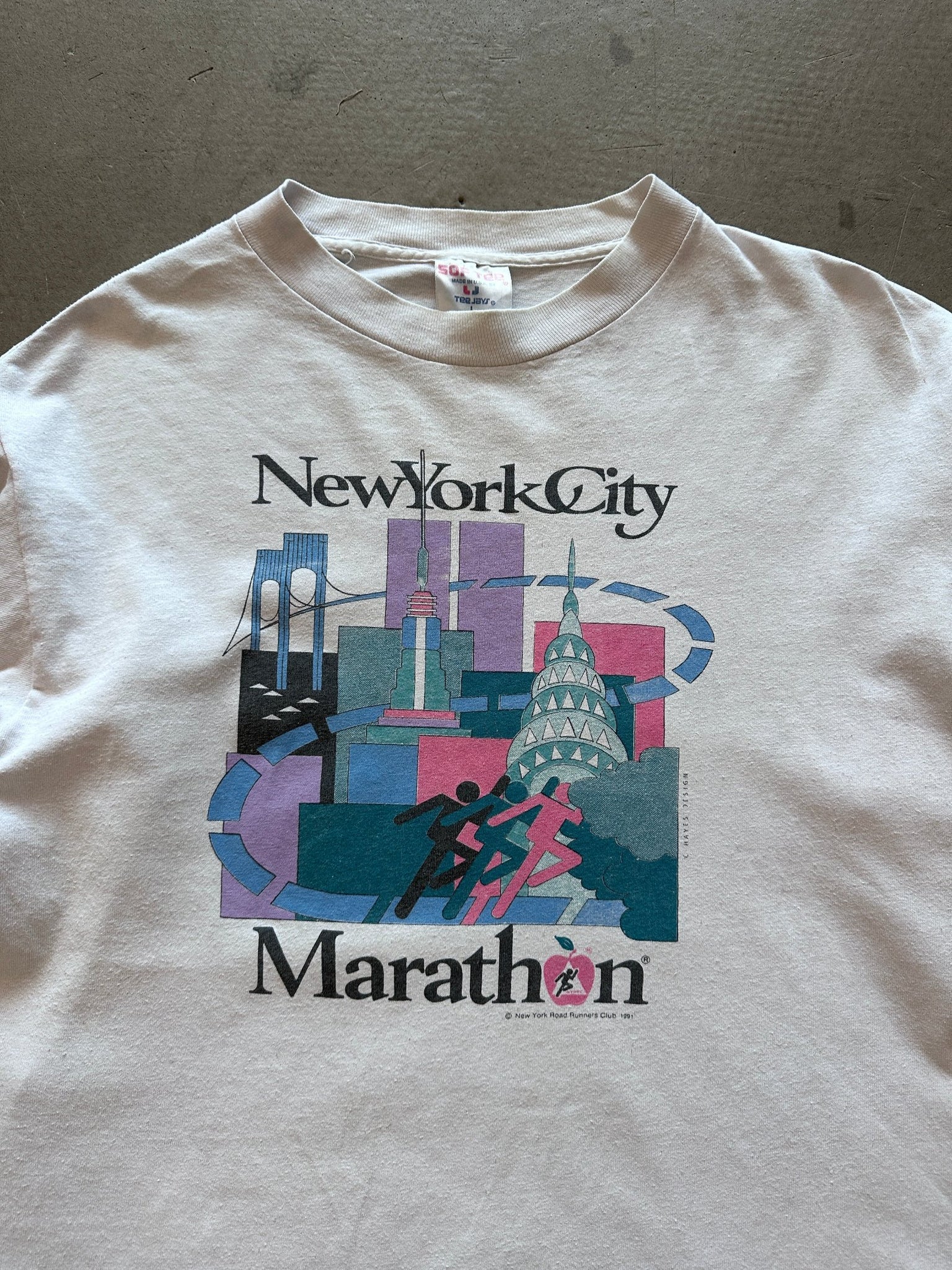 1991 New York Marathon T-Shirt - L