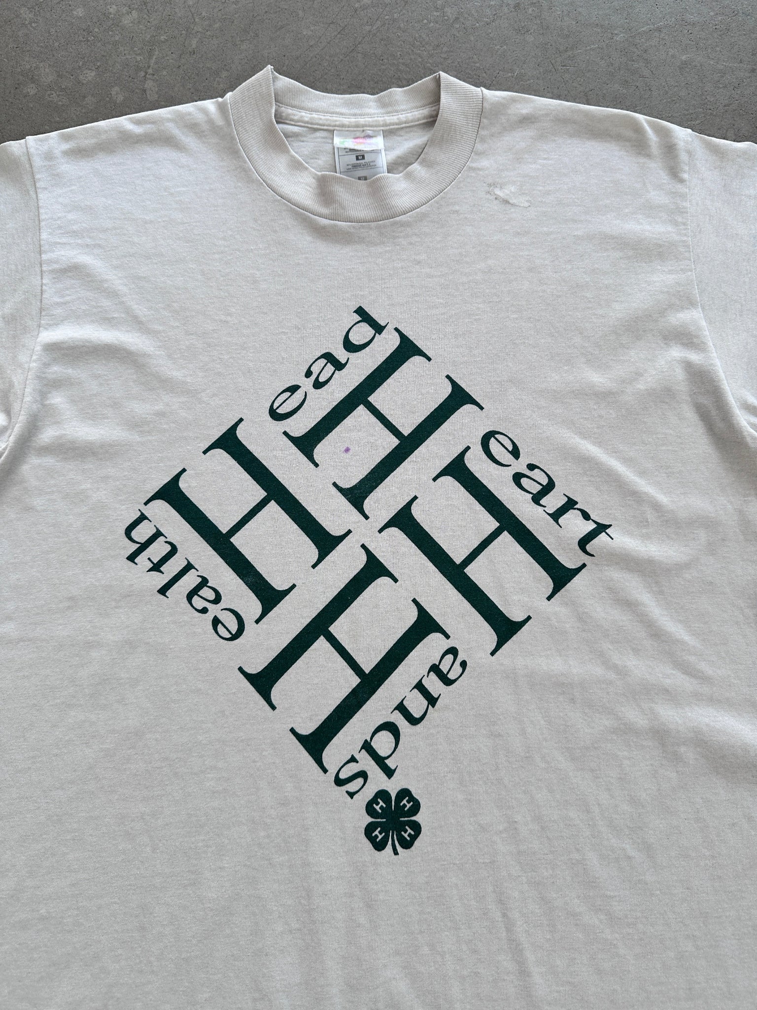 1990's Health Head Heart Hands T-Shirt - M