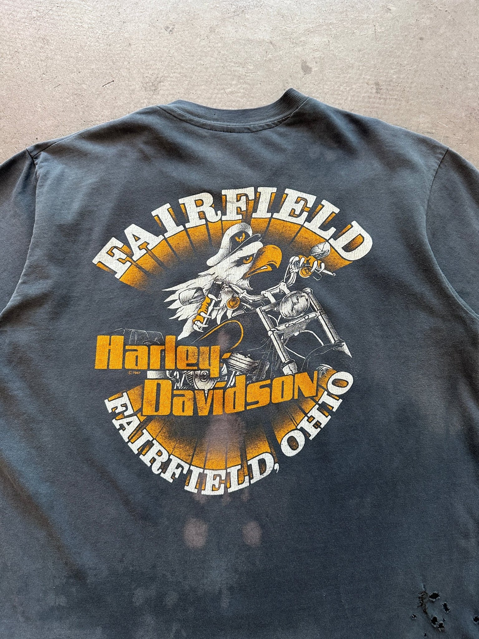 1980's Official Licensed Harley Owner Thrashed T-Shirt - L