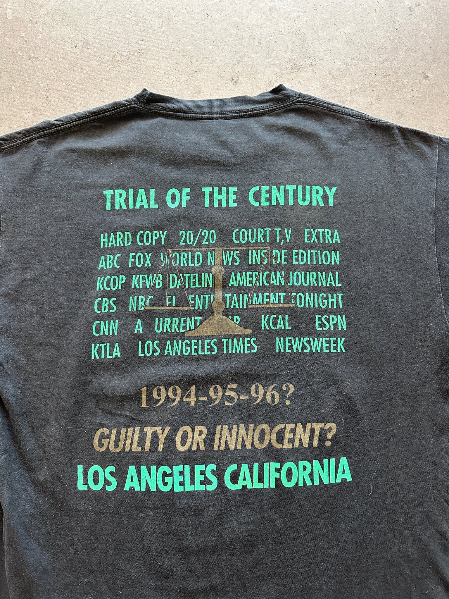 1995 OJ Simpson Trial of the Century T-Shirt - XL