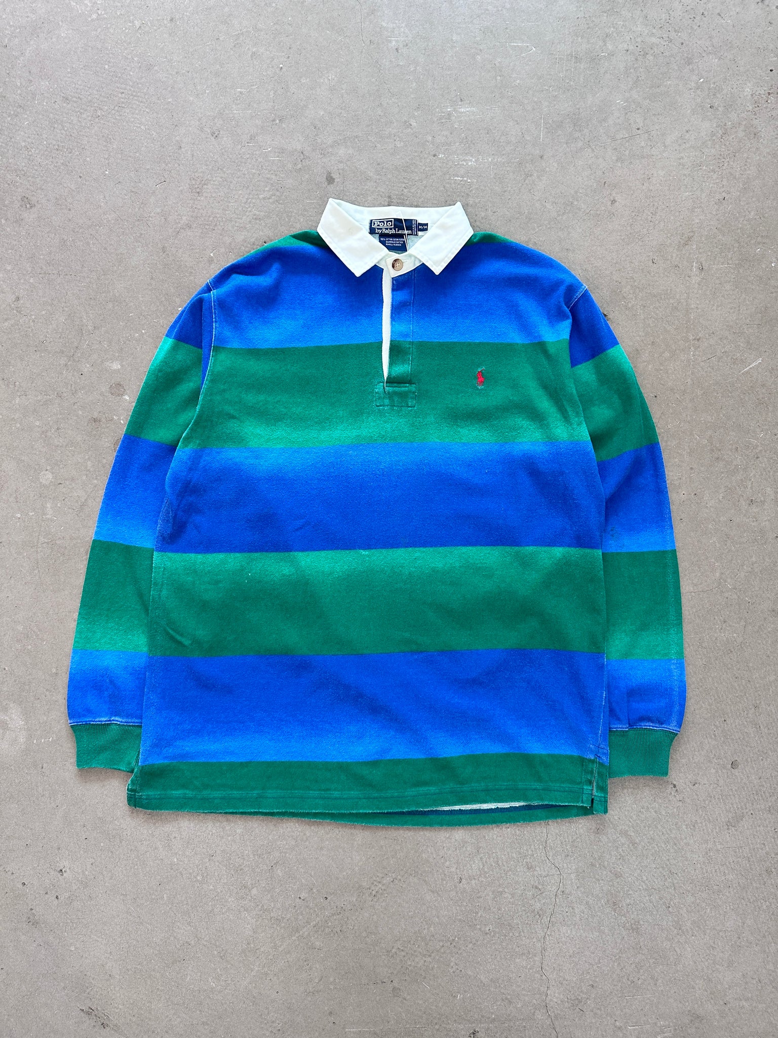 1990's Ralph Lauren Faded Rugby Shirt - M