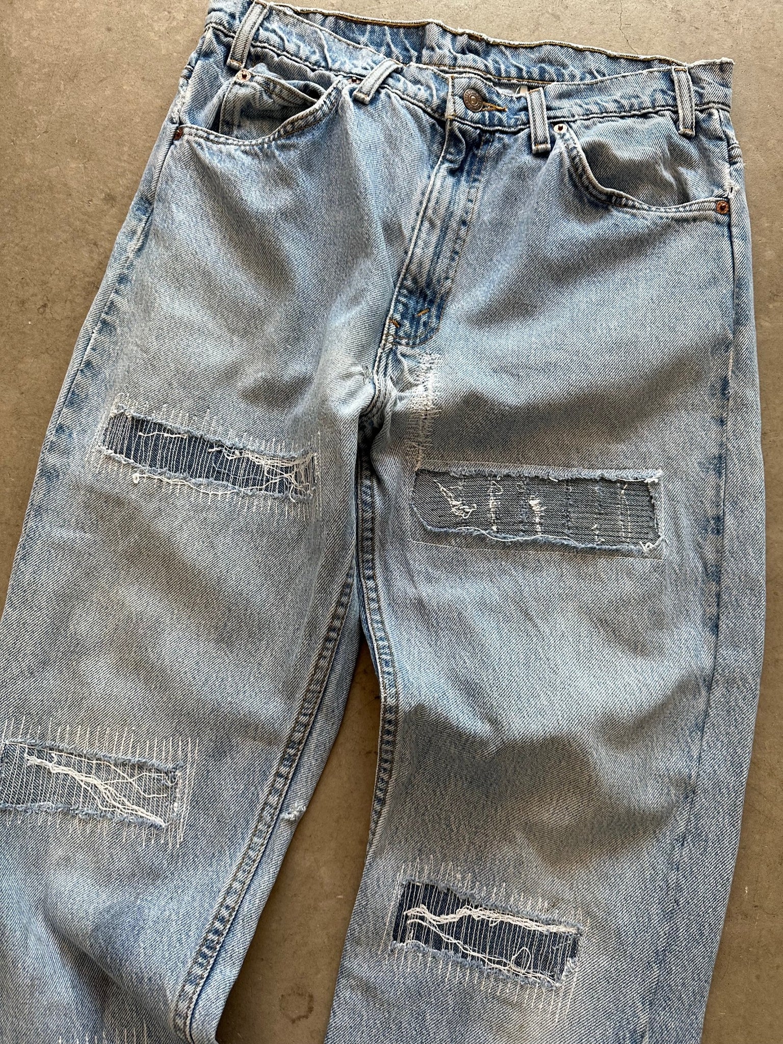 1995 Levi's Orange Tab 550 Repaired Jeans - 34 x 32