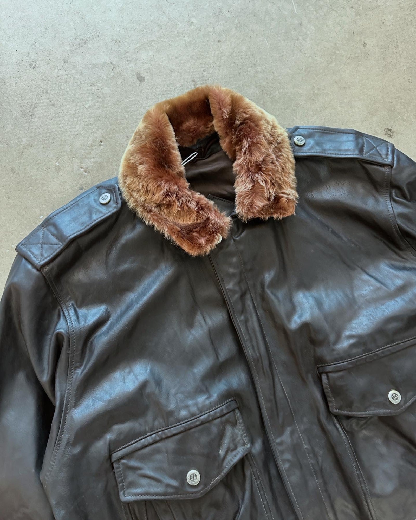 1990’s US Force Leather Flight Jacket - L