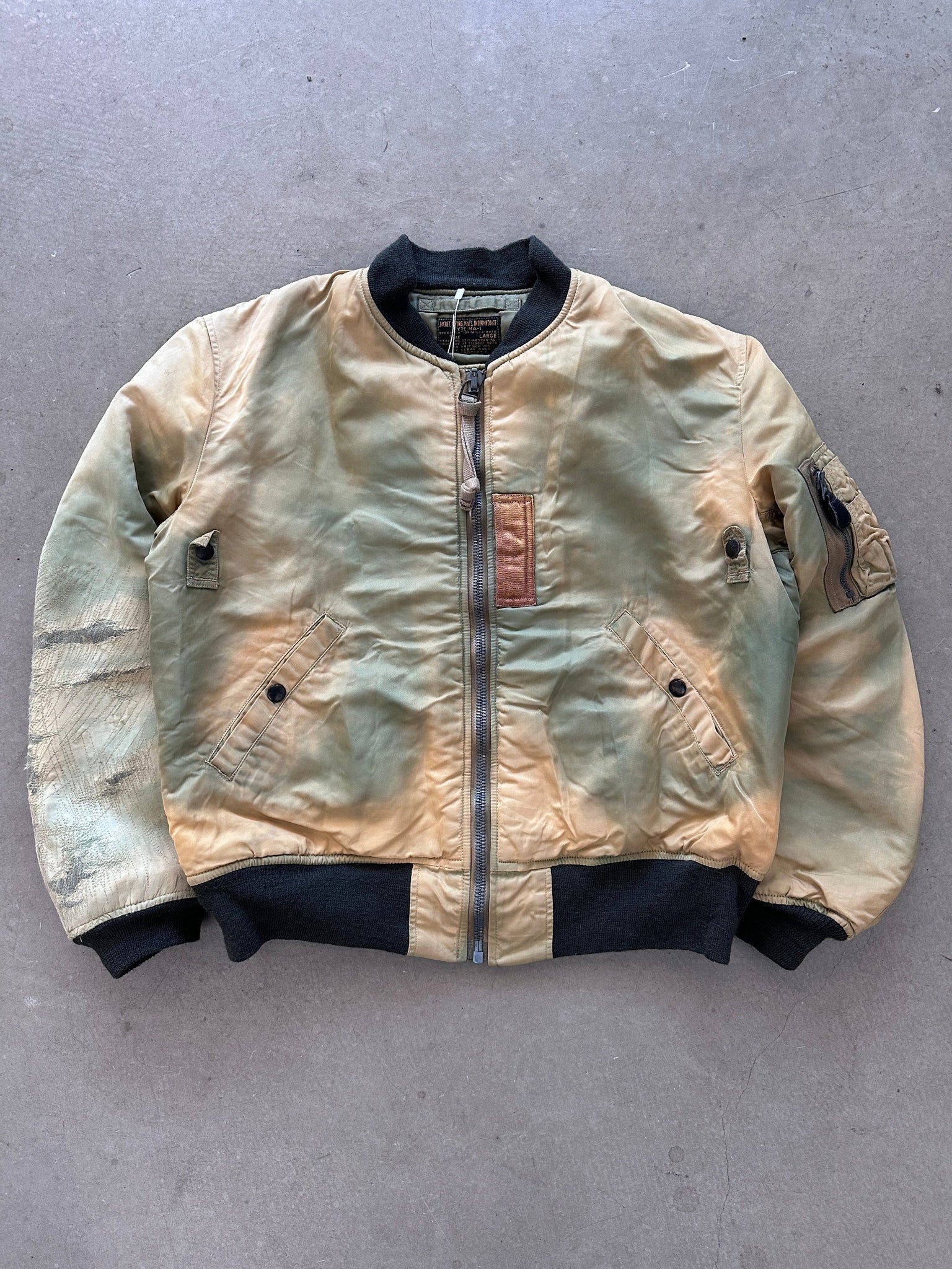 1990's Buzz Rickson Faded MA-1 Flight Jacket - L