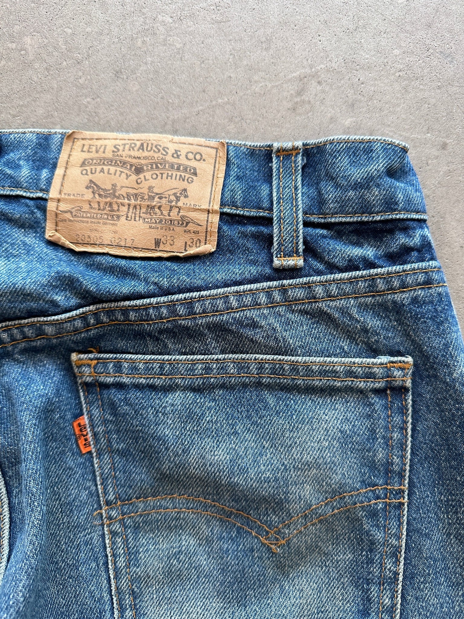 1980's Levi's Orange Tab 505 Jeans - 33 x 30