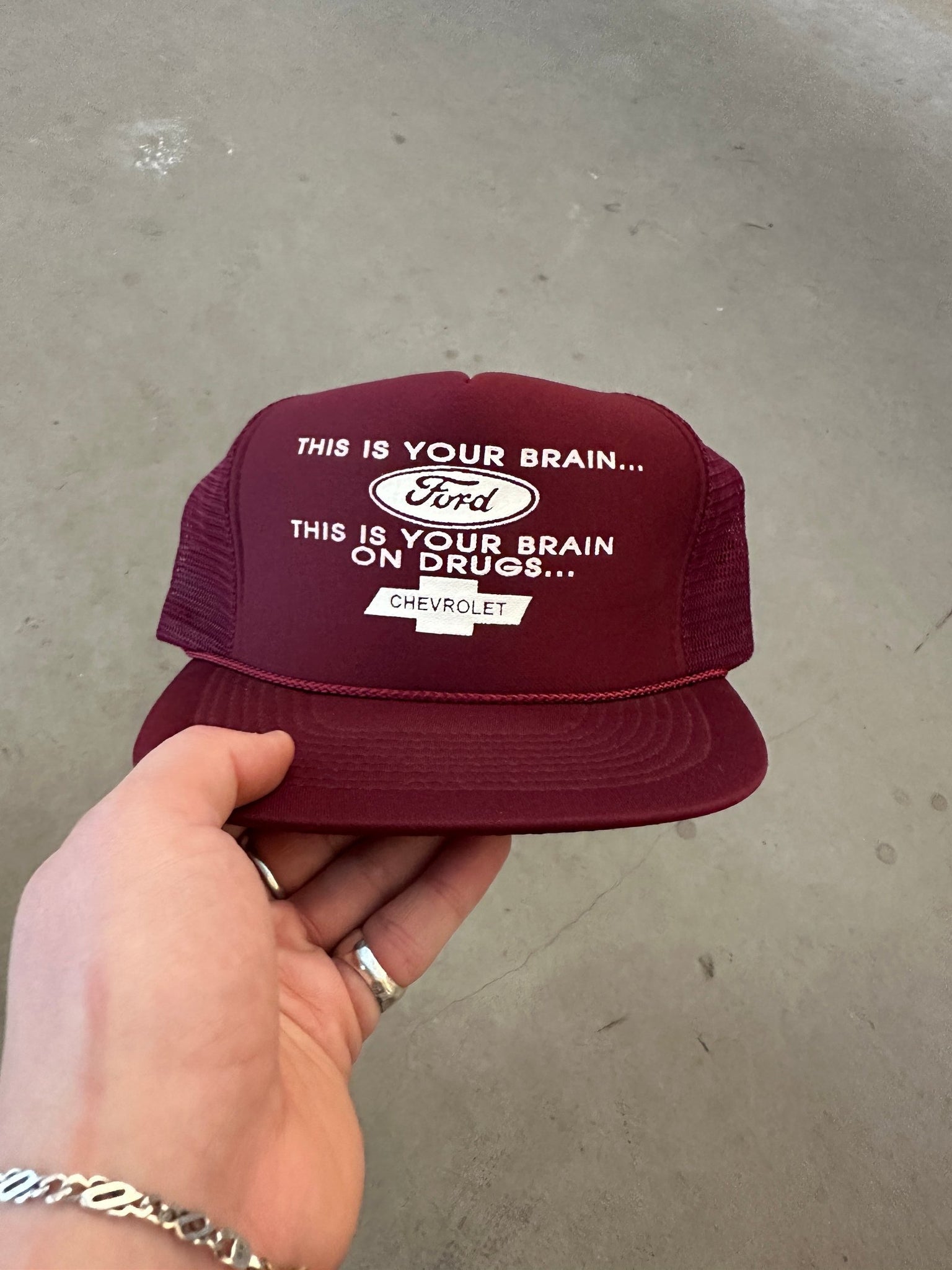 1990's This is Your Brain On Drugs Trucker Cap