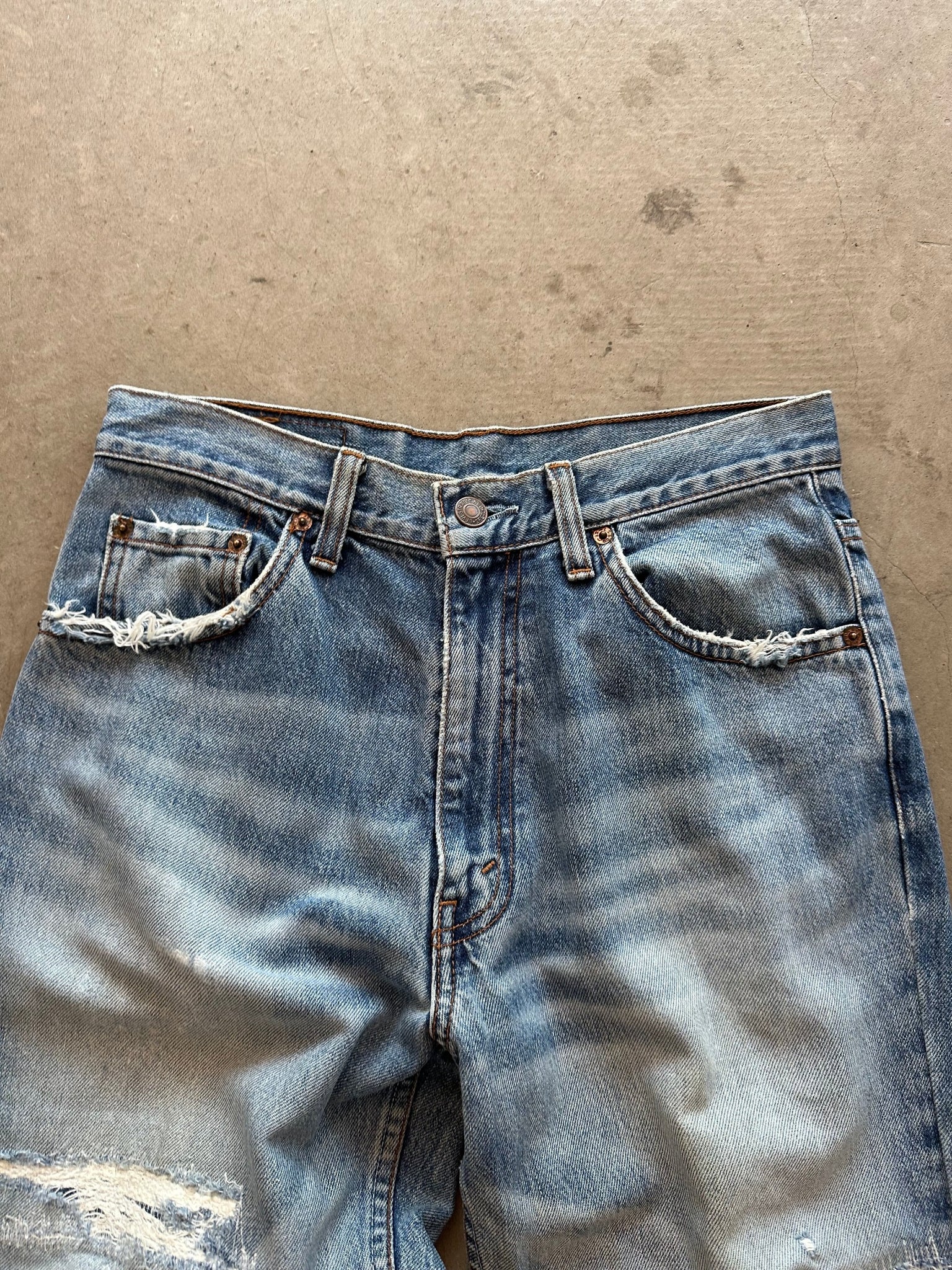 1990's Levi's 501 Repaired Jeans - 29 x 34