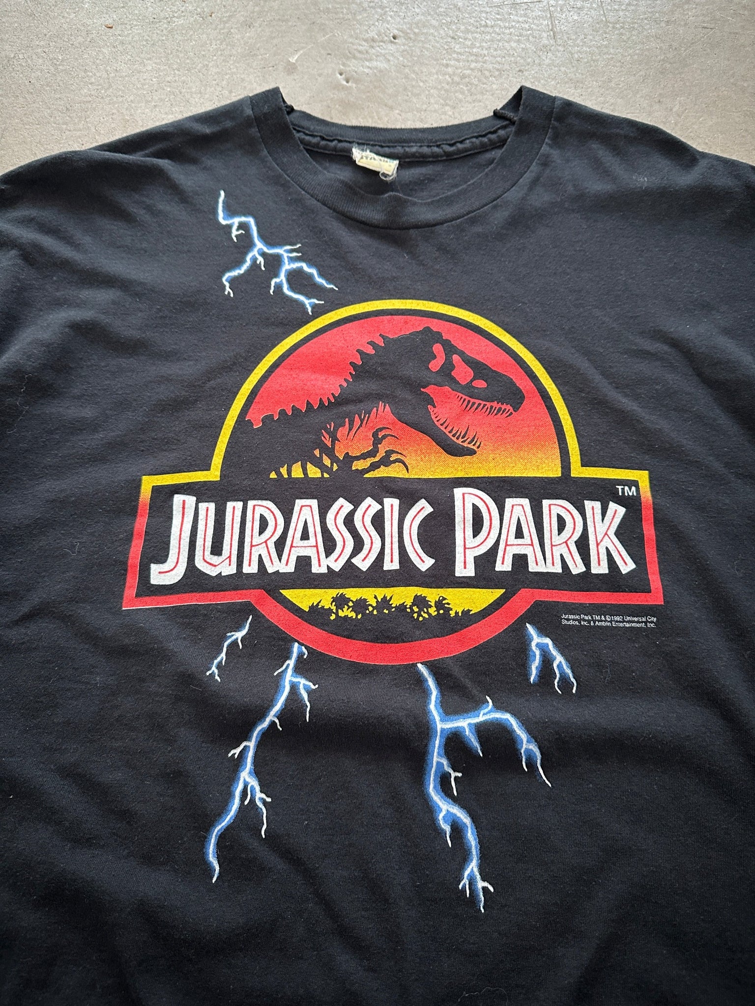 1992 Jurassic Park Lightning T-Shirt - XL