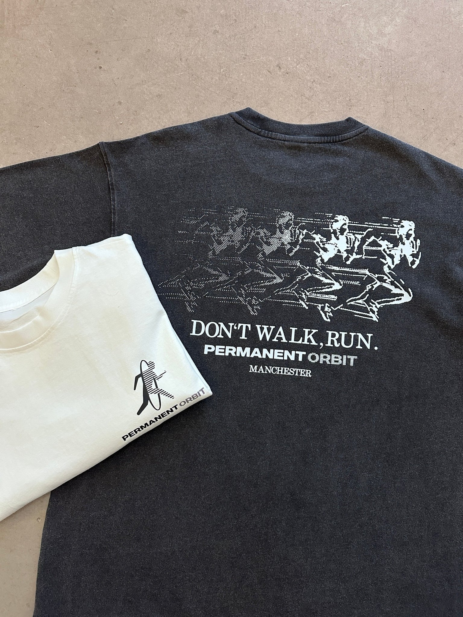 Permanent Orbit Don't Walk, Run T-Shirt - White