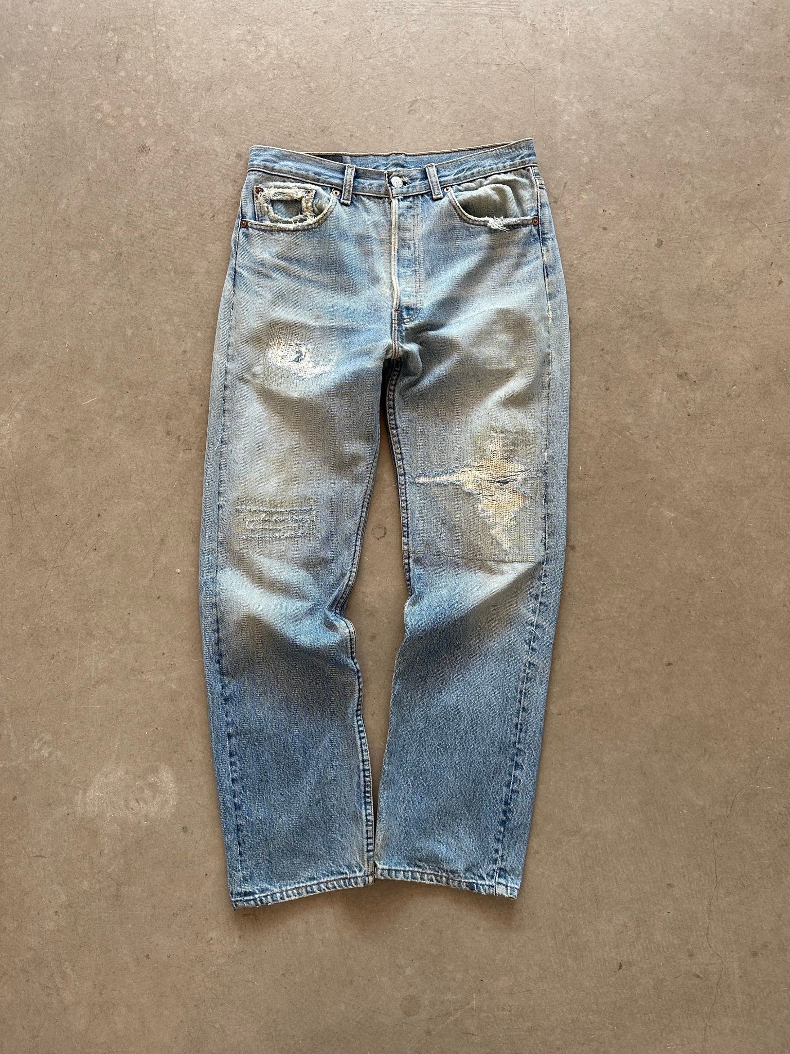 1992 Levi's 501xx Repaired Jeans - 33 x 32