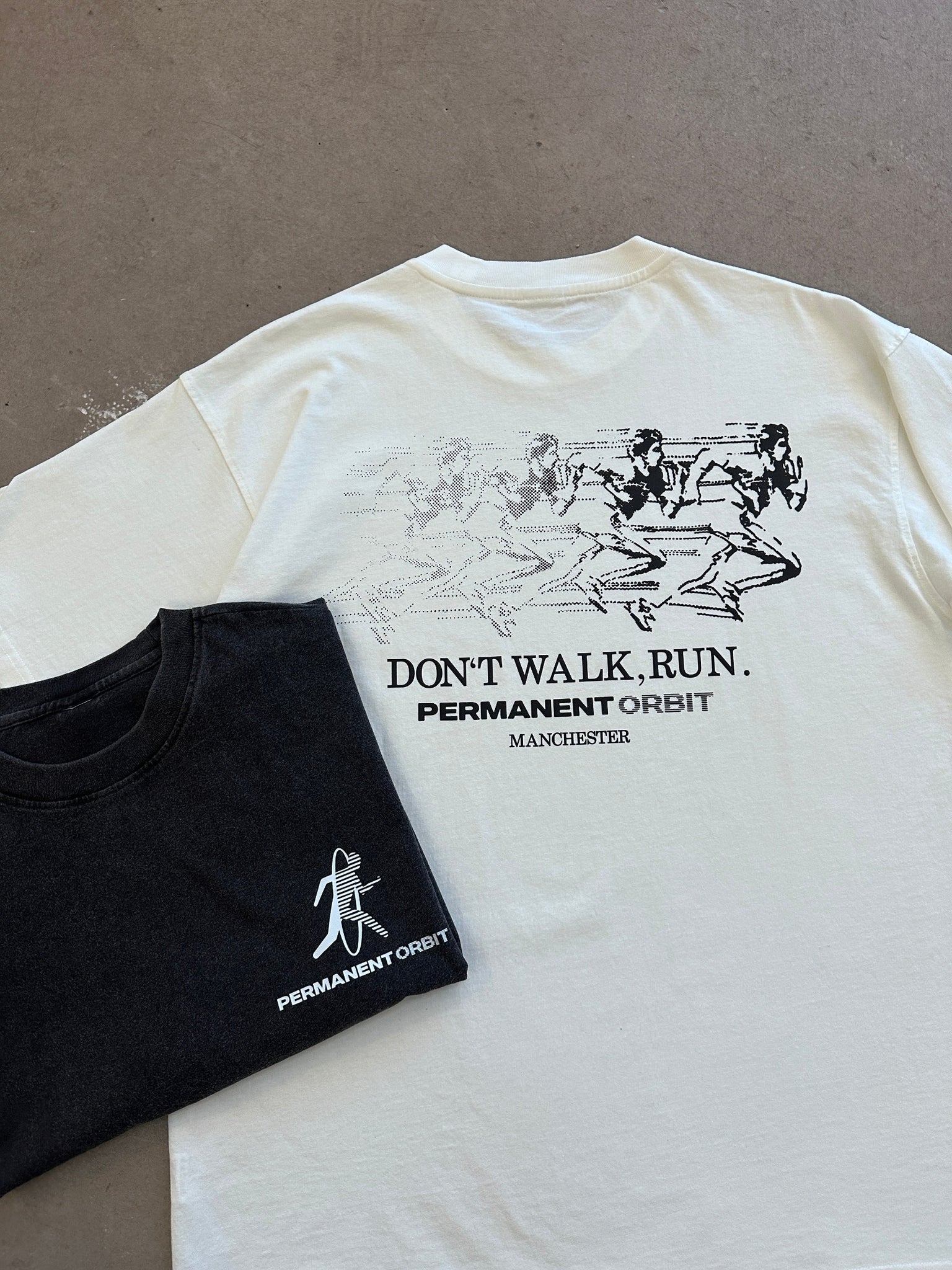 Permanent Orbit Don't Walk, Run T-Shirt - Black