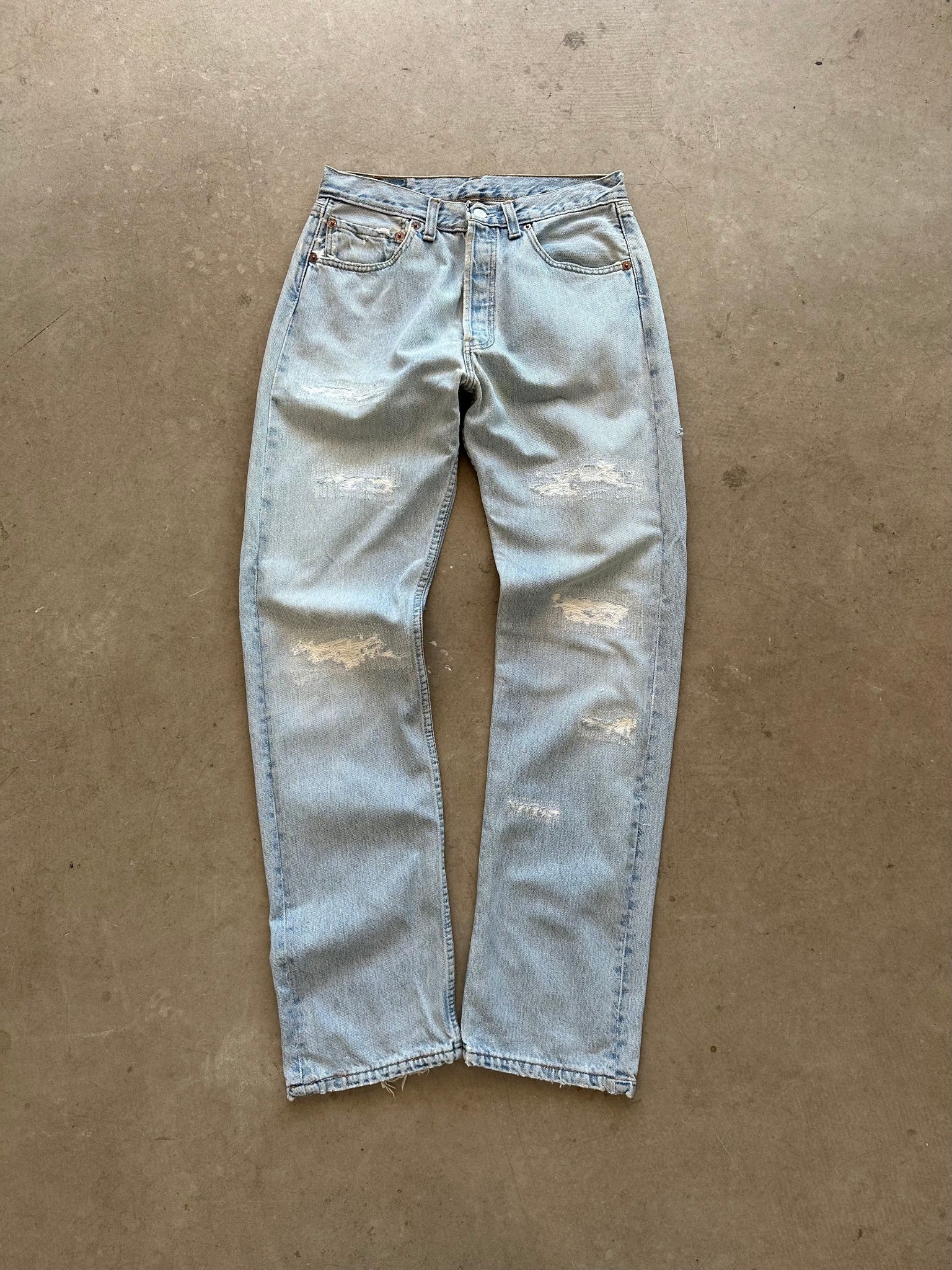 1990's Levis 501 Repaired Jeans - 31 x 32