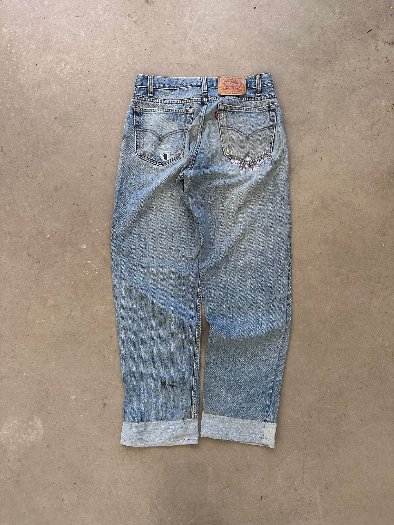 1990's Levi's 550 Repaired Jeans - 33 x 30