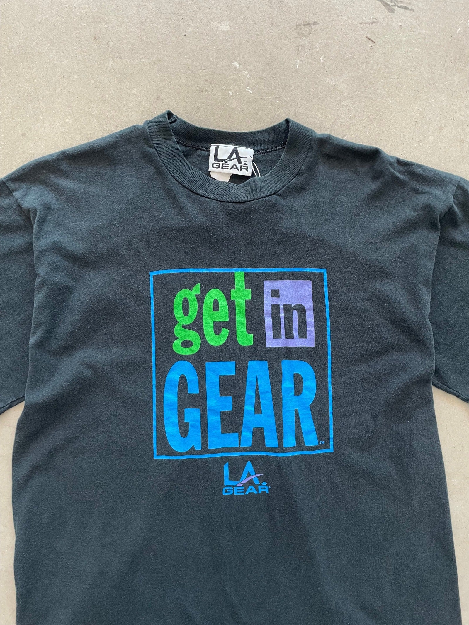 la gear shirt 1990's LA Gear Get in Gear T-Shirt