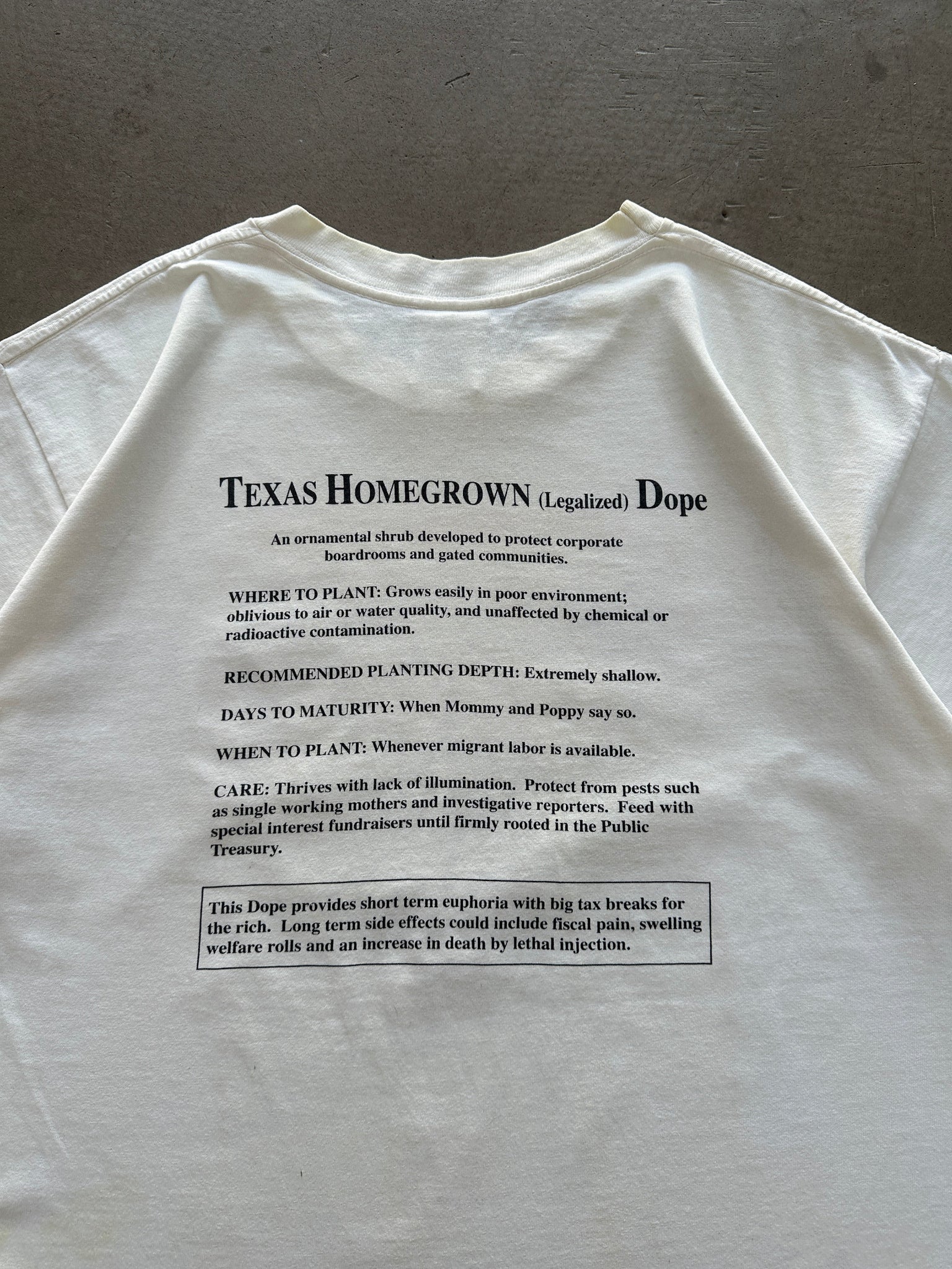 2001 Texas Homegrown Dope T-Shirt - L