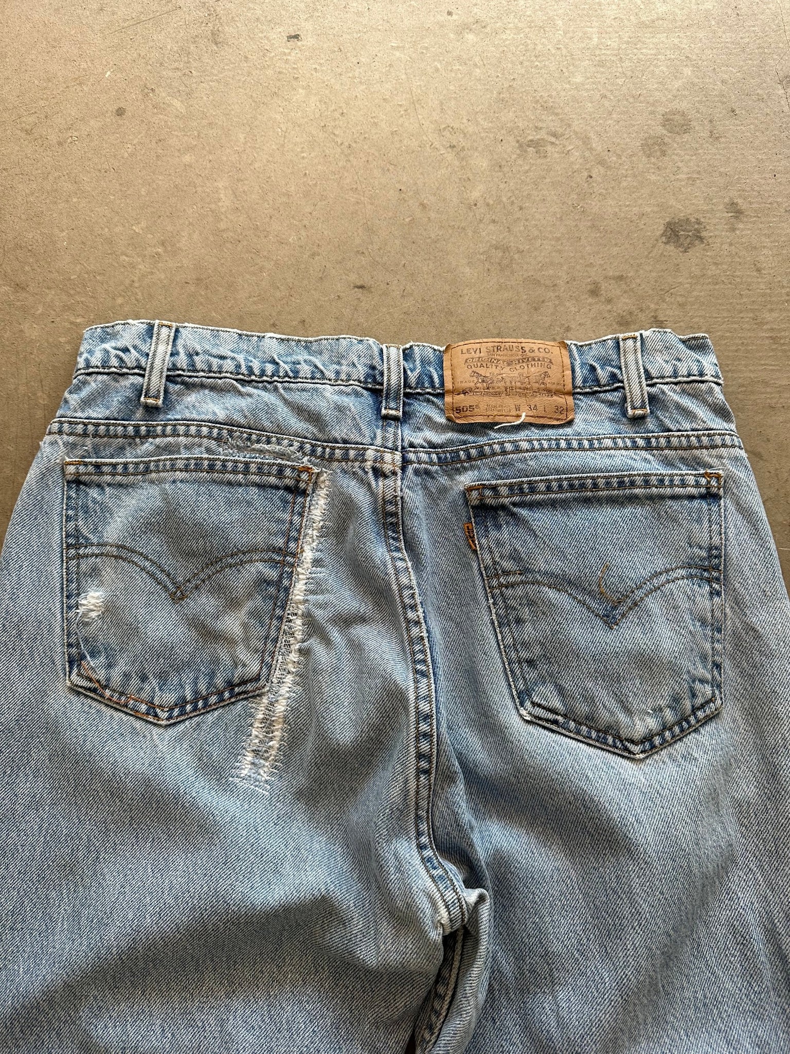 1995 Levi's Orange Tab 550 Repaired Jeans - 34 x 32