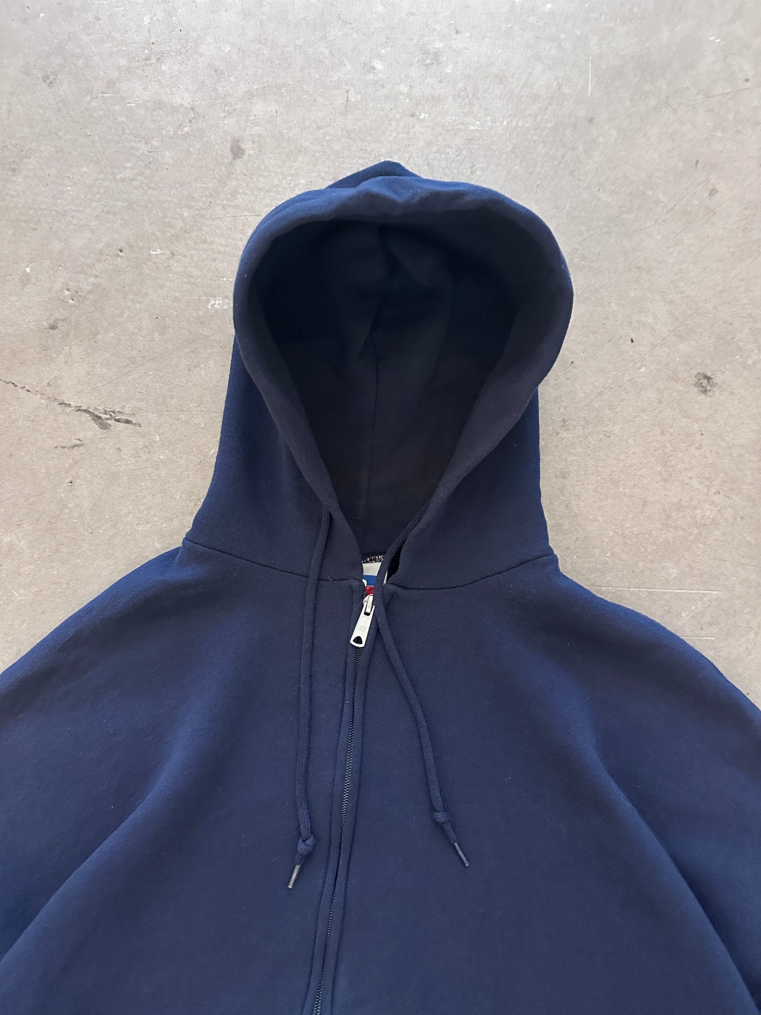 1990's Russell Athletic Zip Blank Hoodie - XXL