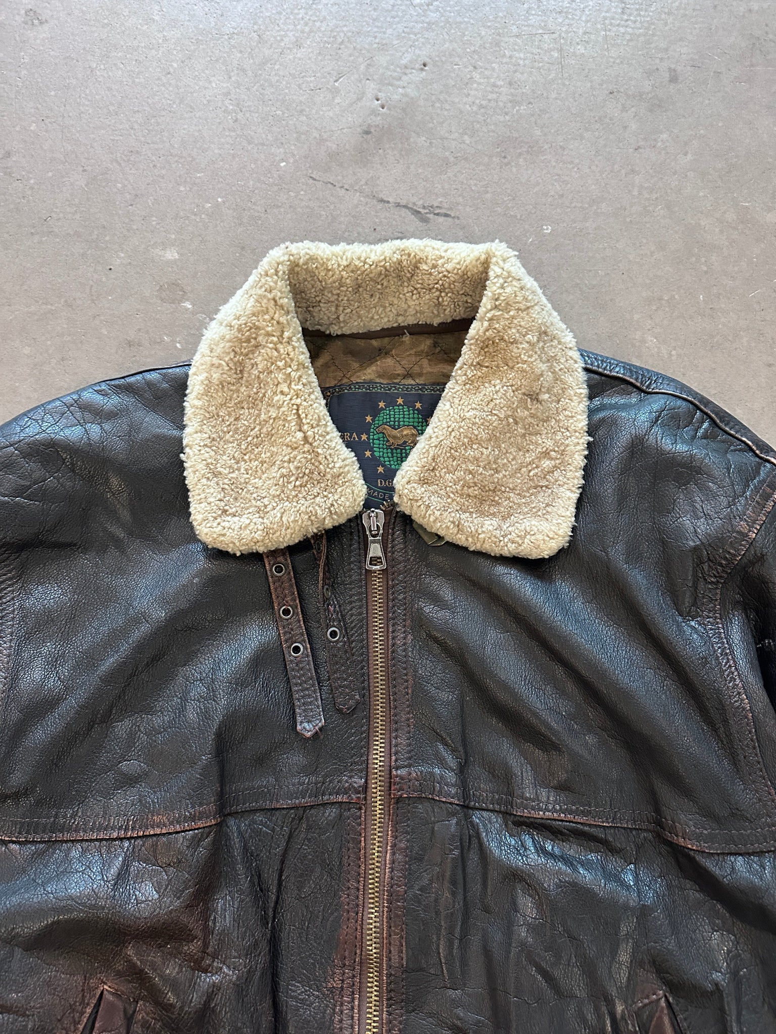 1990's Vera Pelle Shearling Jacket - XL