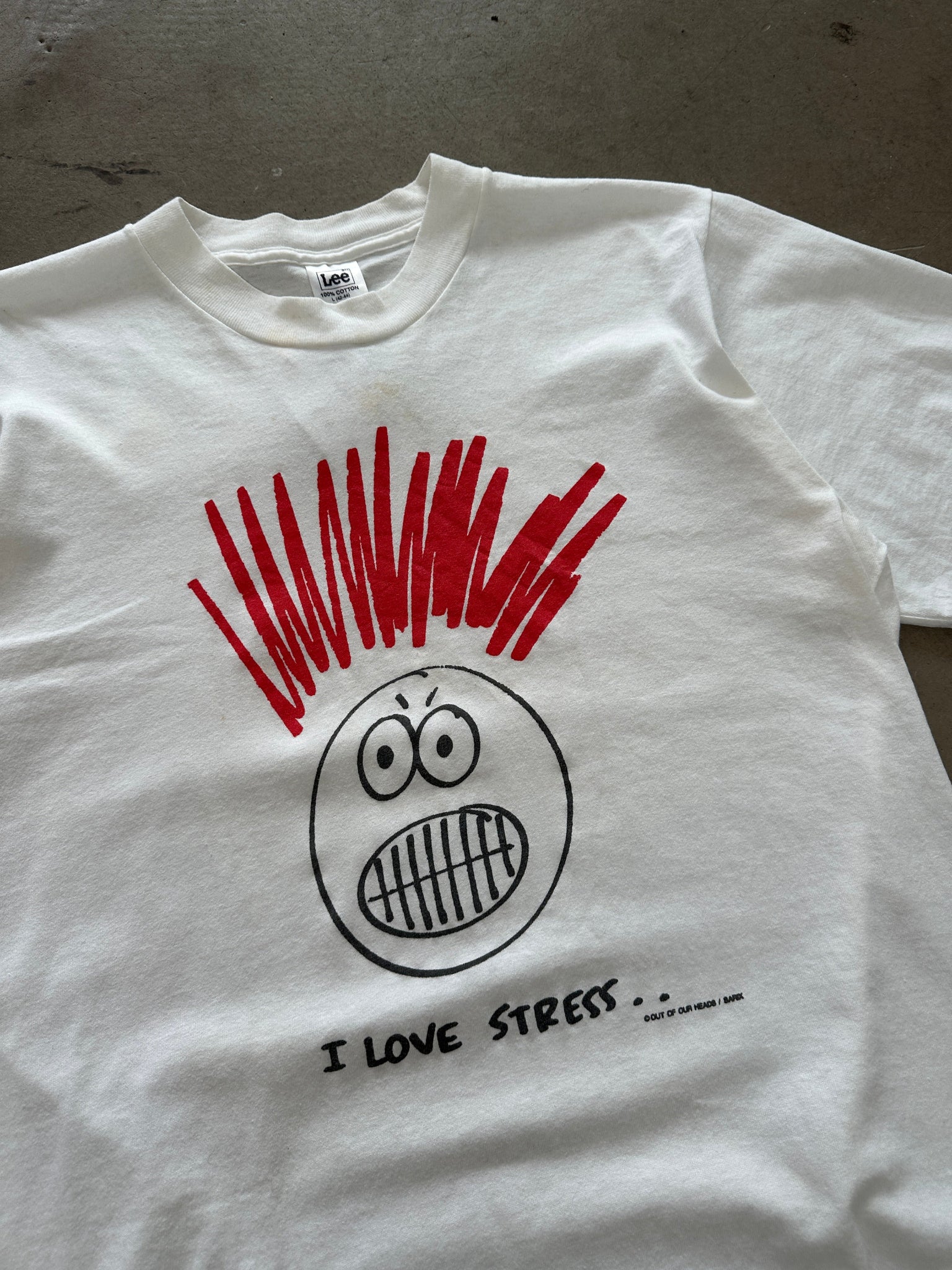 1990's I Love Stress T-Shirt - L