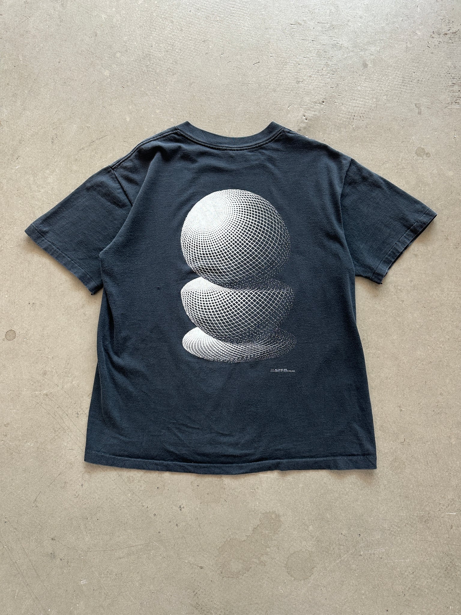 1991 M C Escher Spheres T-Shirt - L
