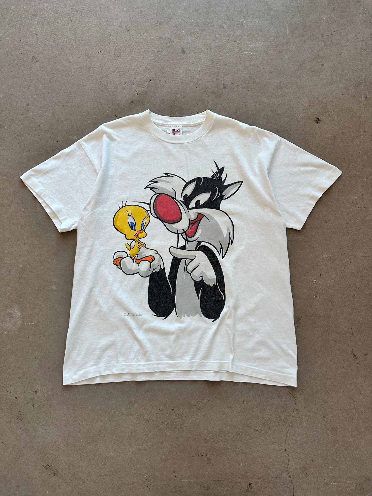 1994 Sylvester and Tweety Bird Warner Bros T-Shirt - L