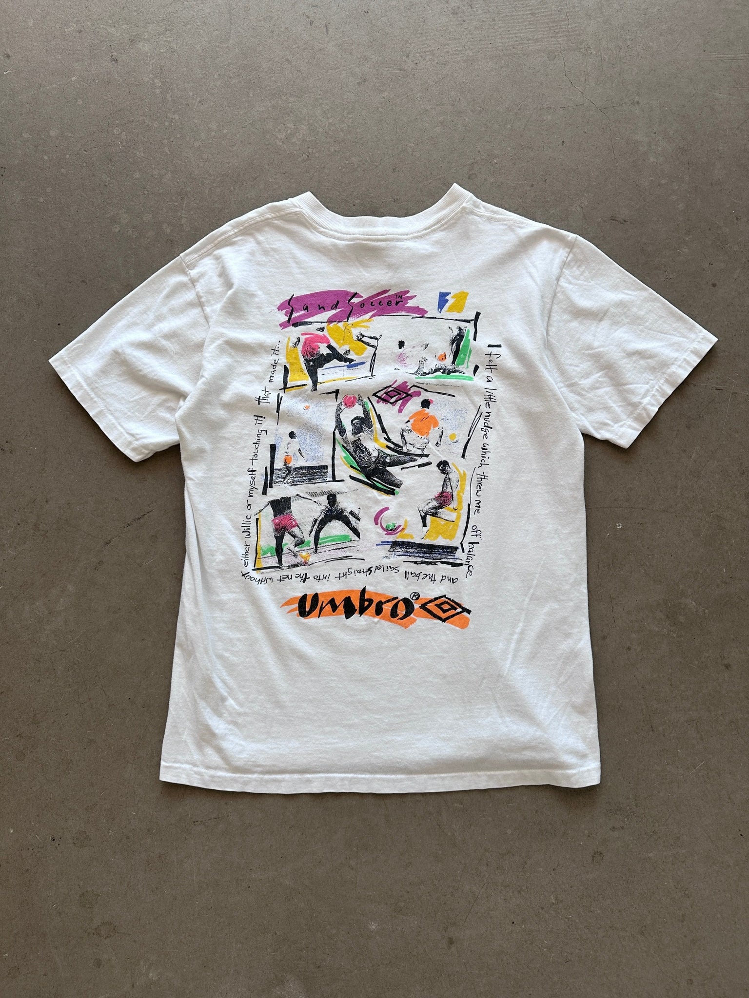 1990's Umbro Sand Soccer T-Shirt - M