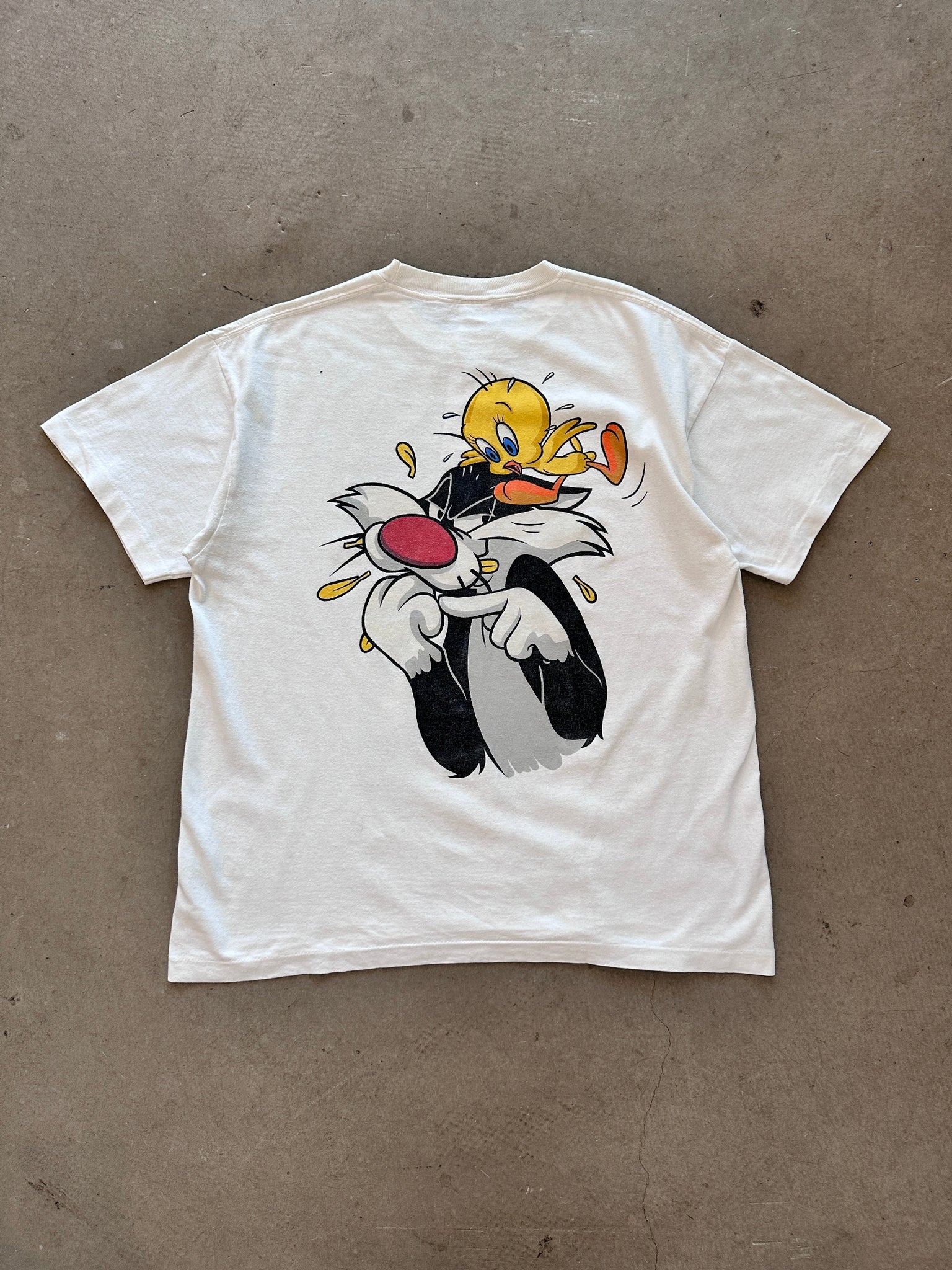 1994 Sylvester and Tweety Bird Warner Bros T-Shirt - L