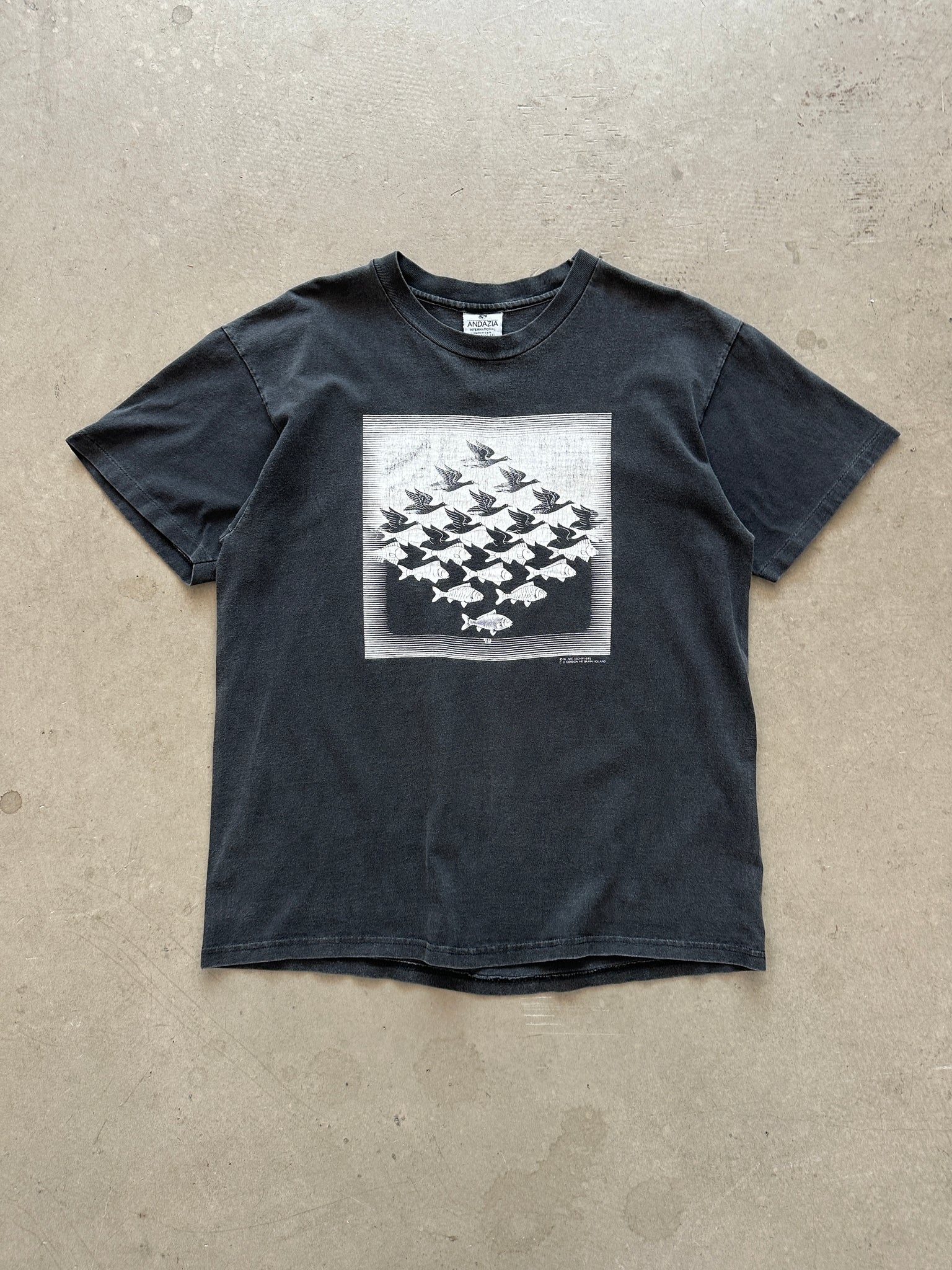 1991 M C Escher Sky & Water T-Shirt - L