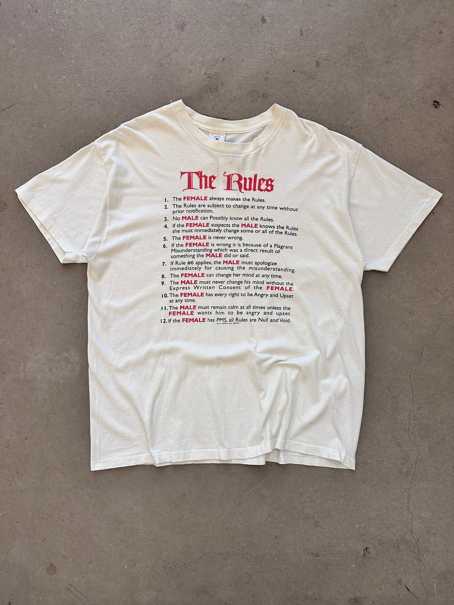 1990's The Rule T-Shirt - XL