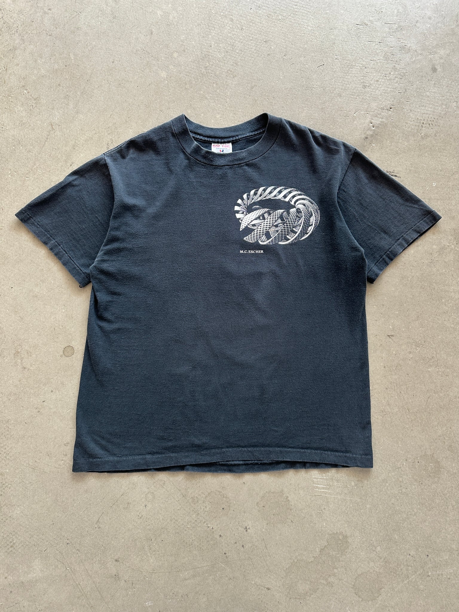 1991 M C Escher Spheres T-Shirt - L