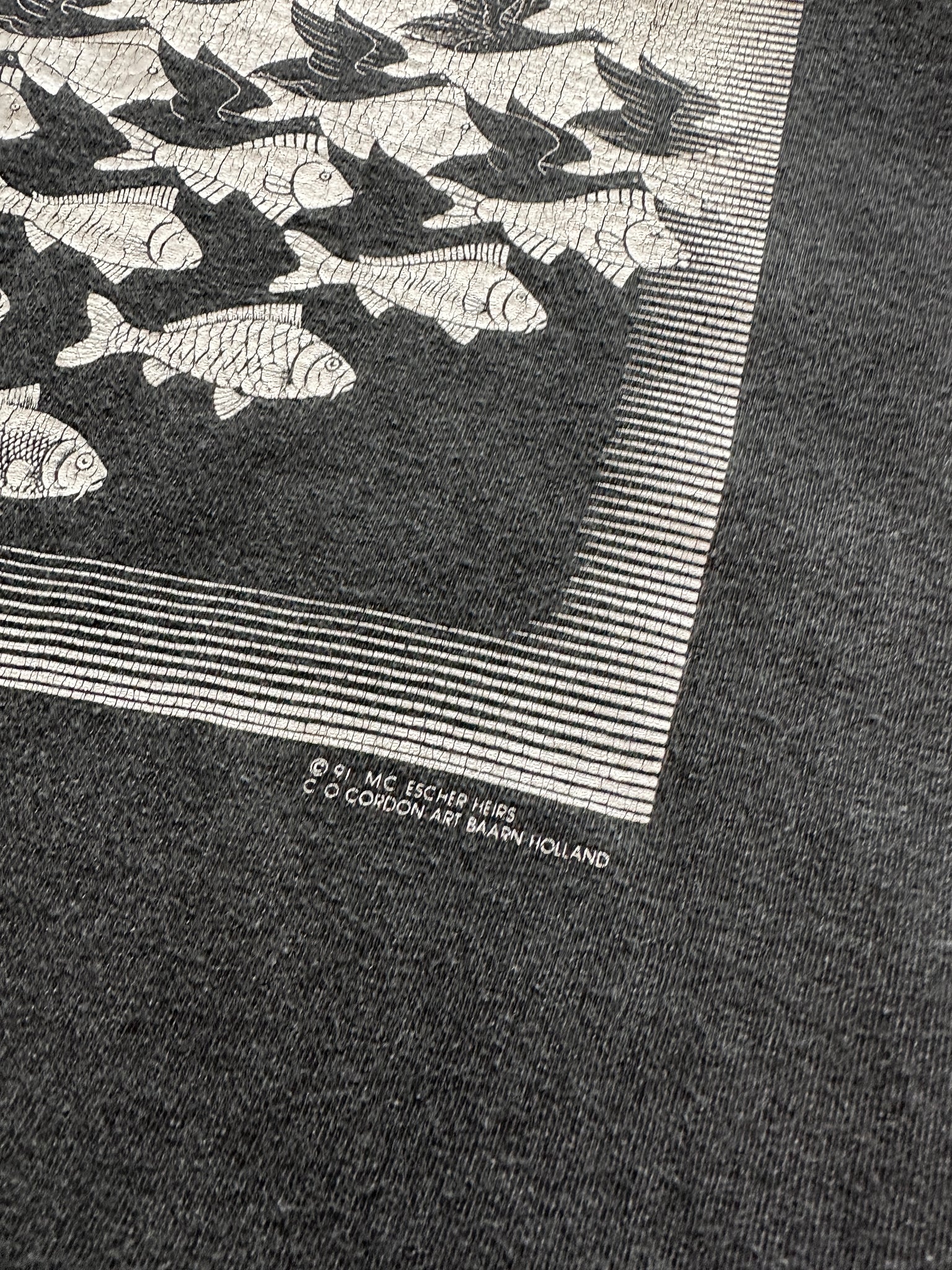 1991 M C Escher Sky & Water T-Shirt - L