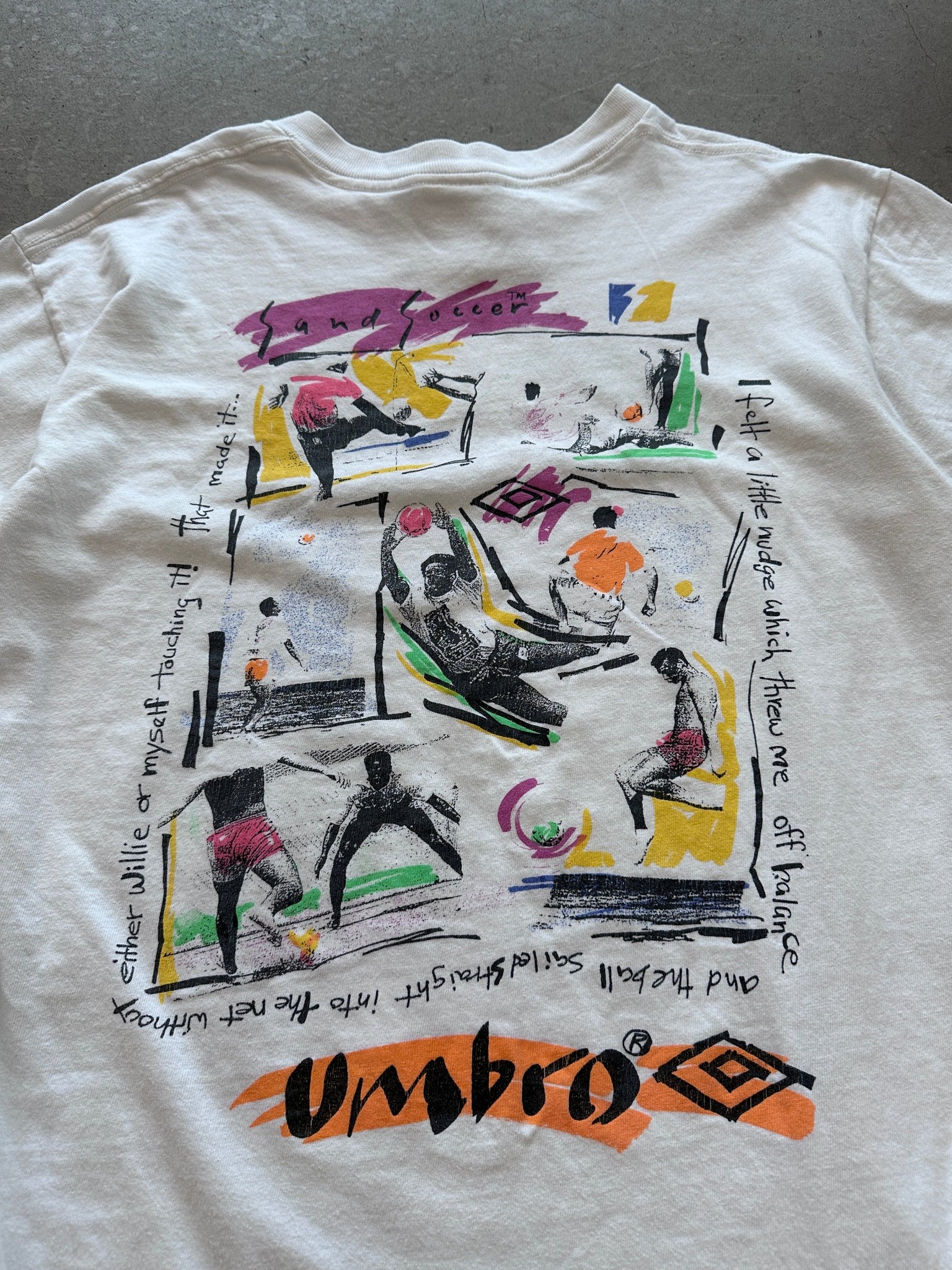 1990's Umbro Sand Soccer T-Shirt - M