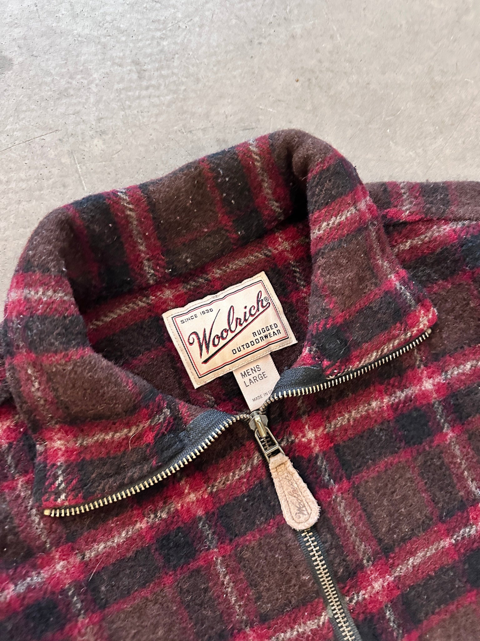 1990’s Woolrich Half Zip Woollen Flannel - L