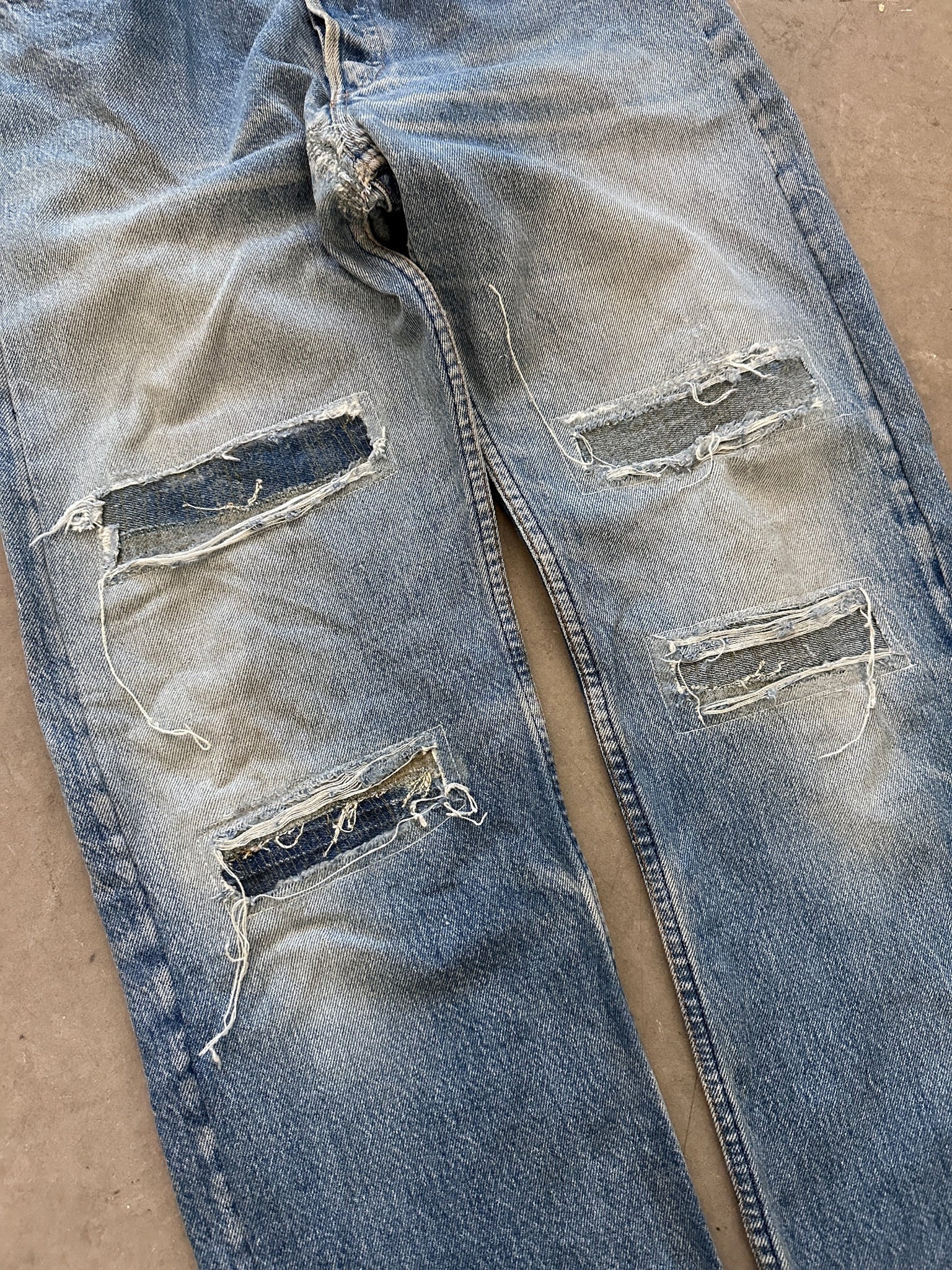 1990's Levi's 501 Repaired Jeans - 33 x 38