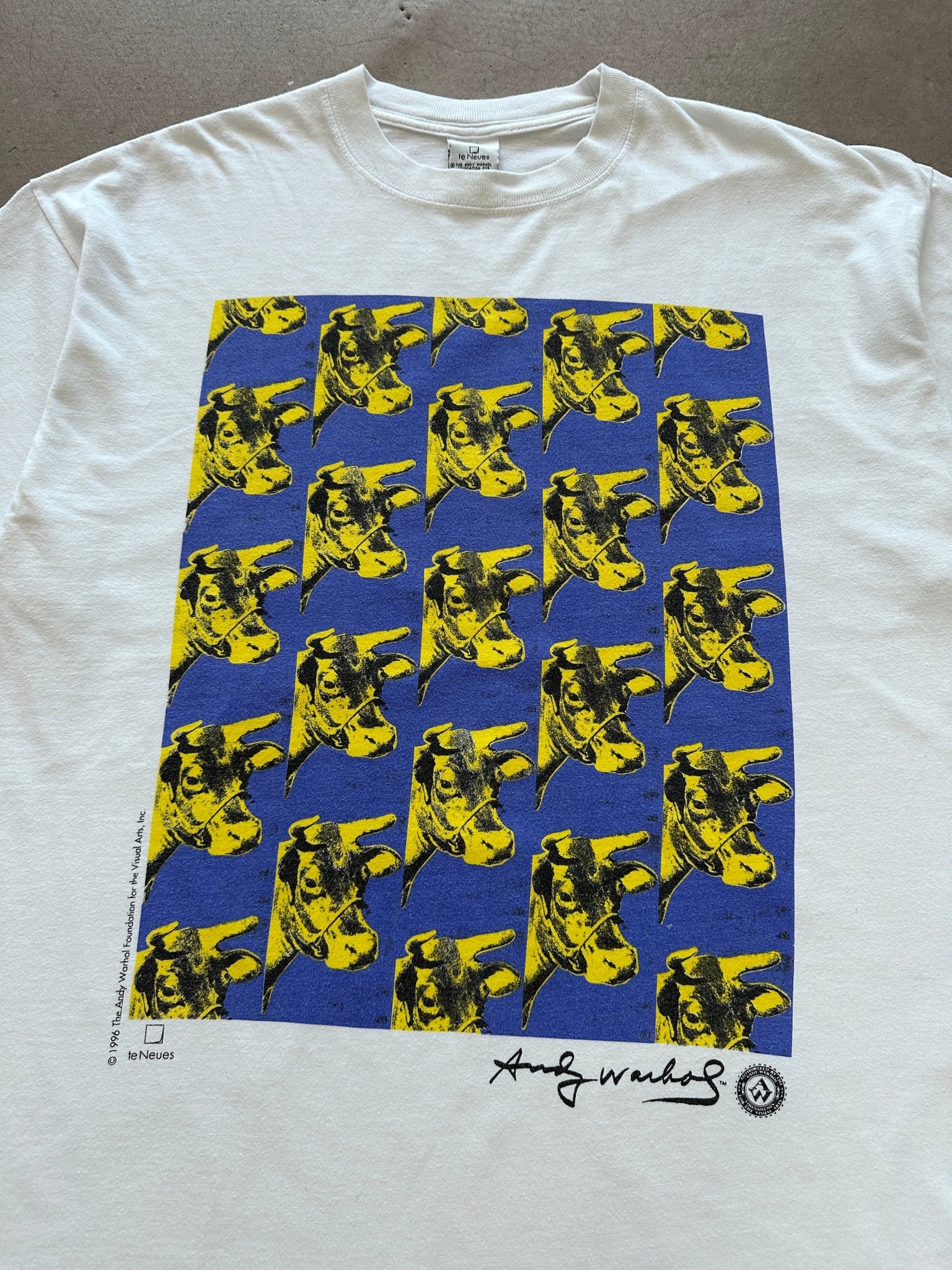 1996 Andy Warhol Cow Print T-shirt - XL