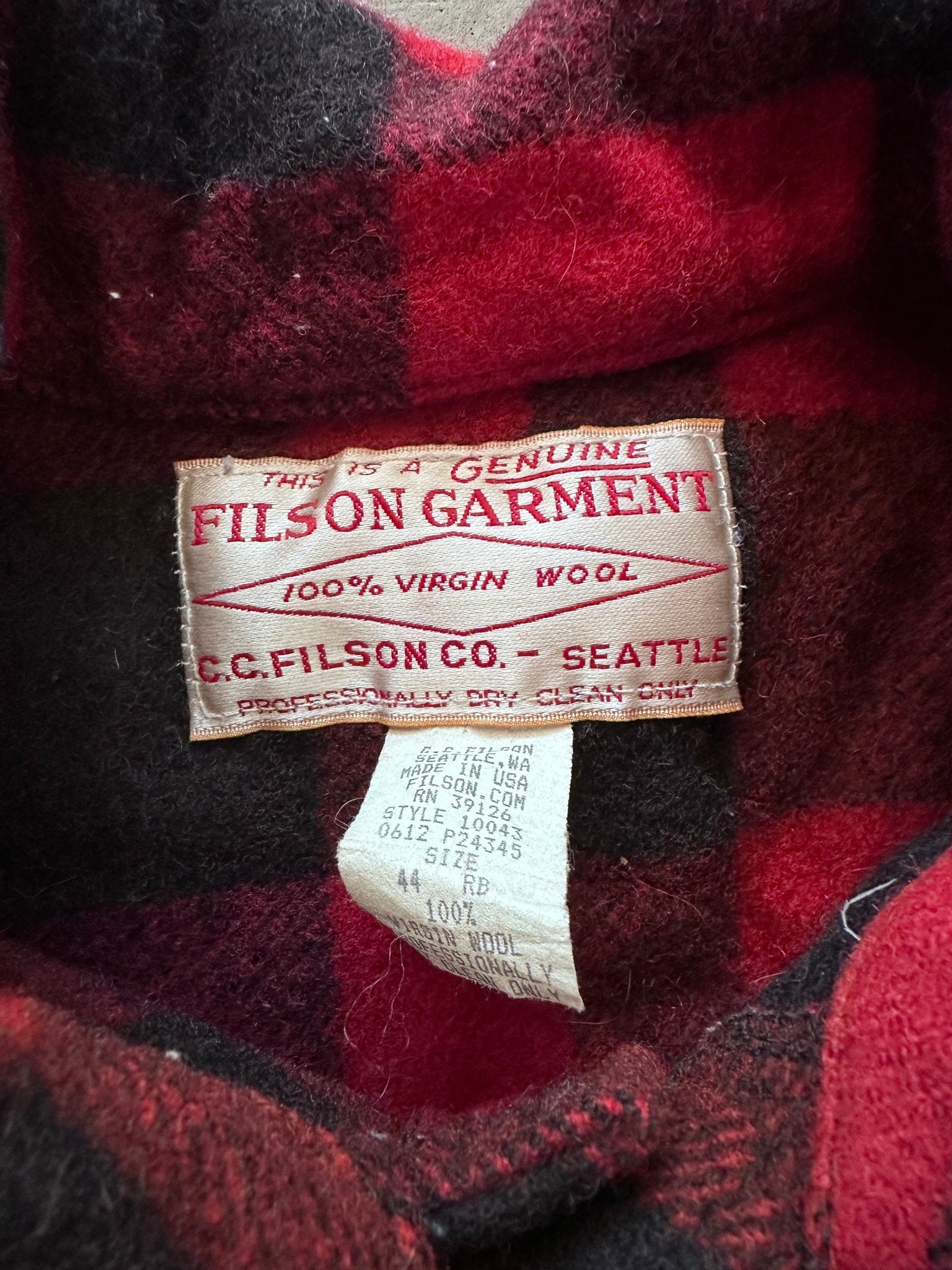 1980's Filson Mackinaw Cruiser Jacket - M