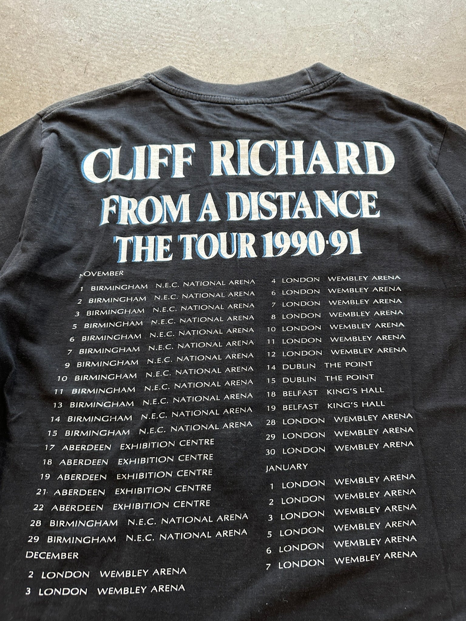 1990-91 Cliff Richard From A Distance Tour T-Shirt - M