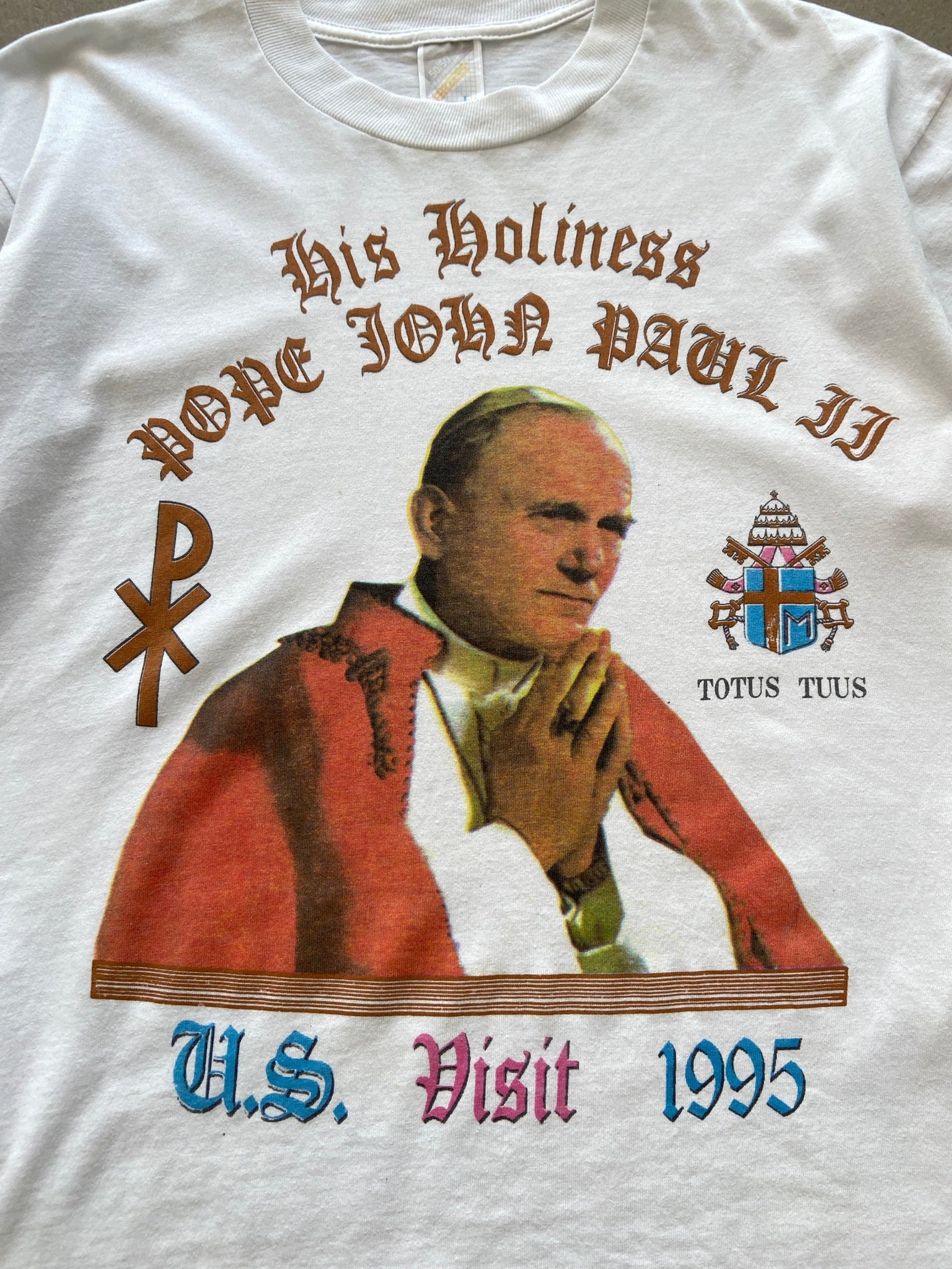 1995 Pope John Paul II US Visit T-Shirt - L