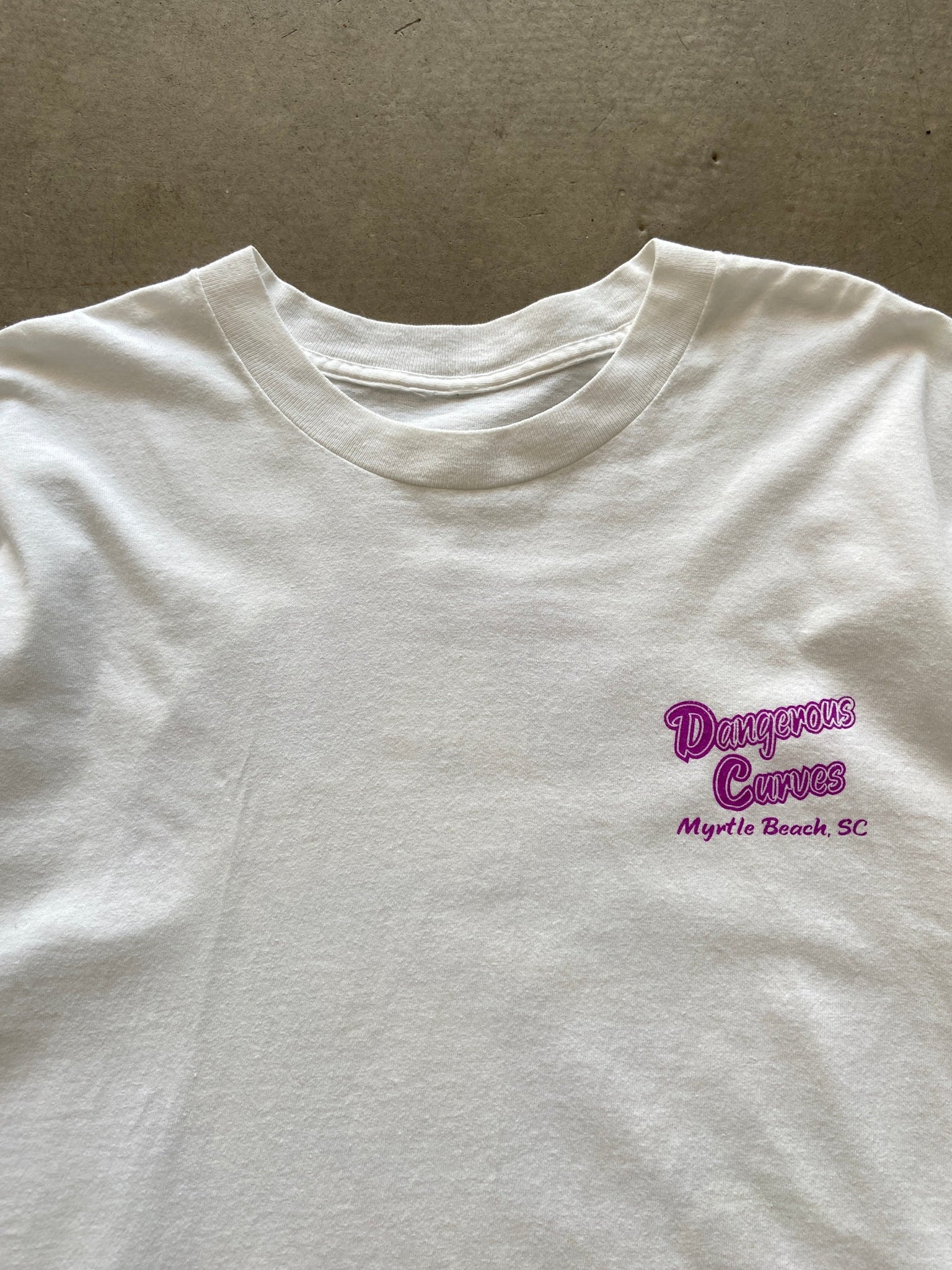 1990's Dangerous Curves Gentleman's Club T-Shirt - XL