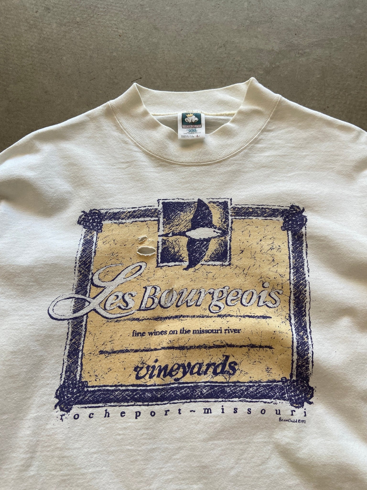 1992 Les Bourgeois Vineyards T-Shirt - L