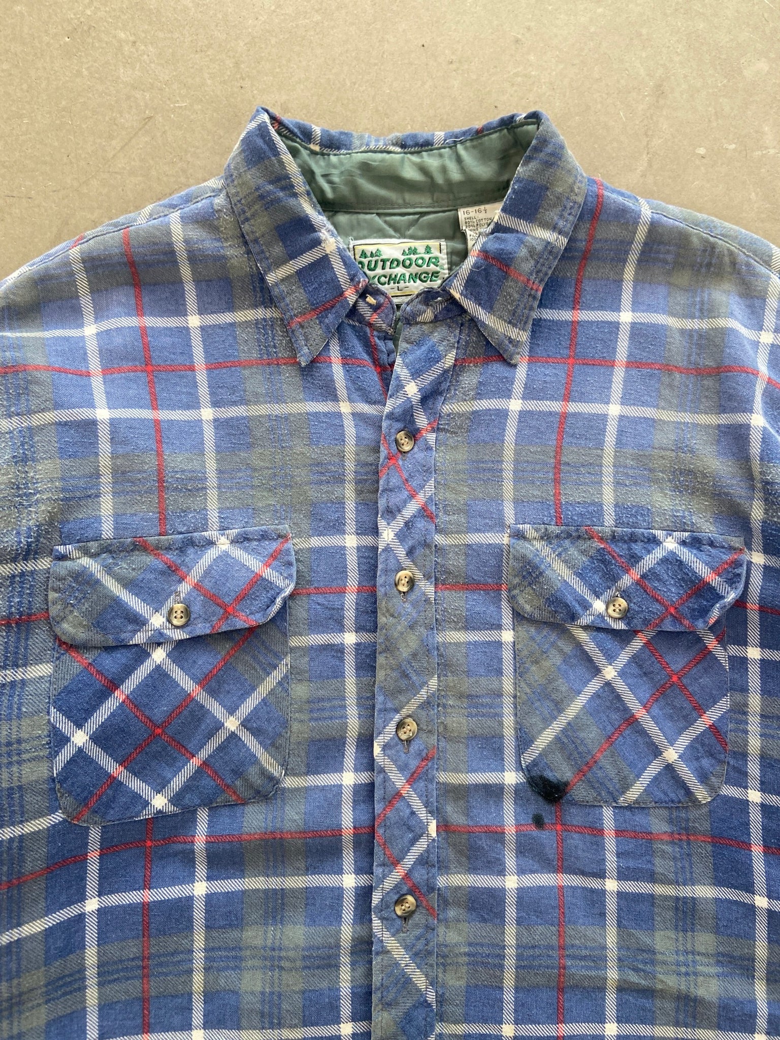 1990's Outdoor Exchange Lined Work Shirt - L